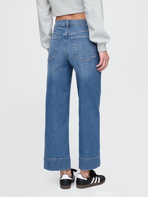 High Rise Stride Wide-Leg Ankle Jeans Product Image
