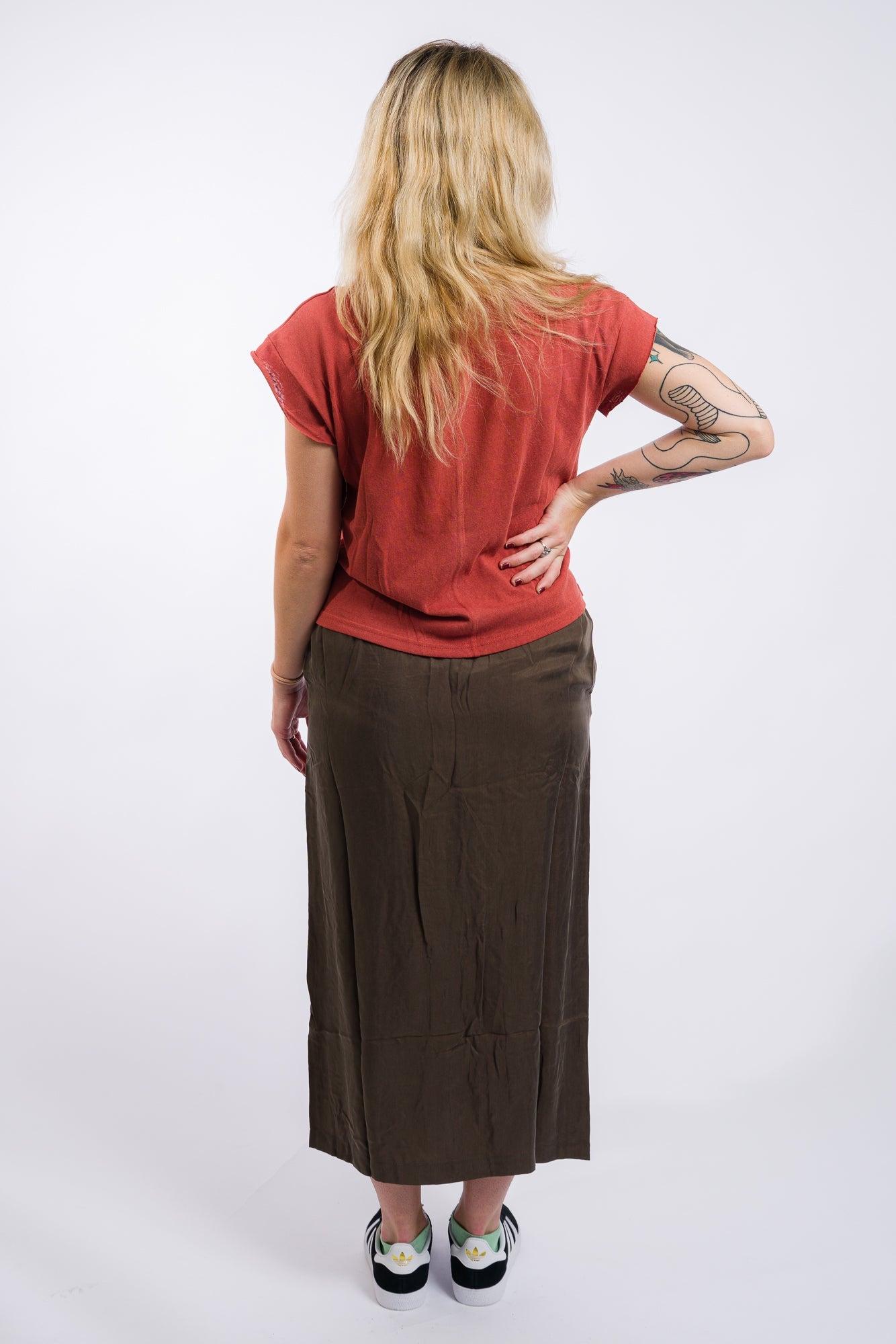 Miou Muse Buttondown Midi Cargo Skirt - Olive Product Image