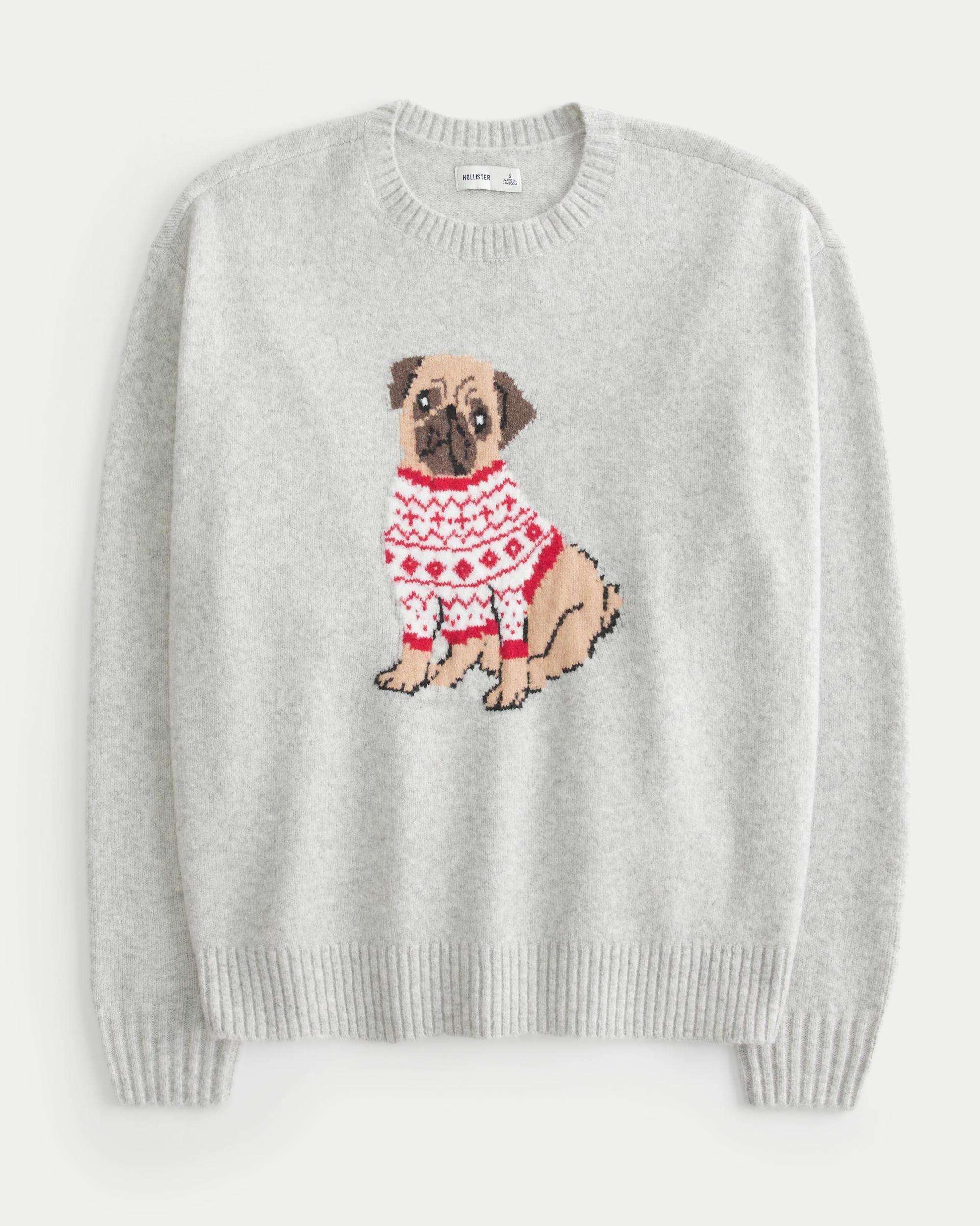 Hollister Comfy Cloud Puppy Graphic Crew Sweater Product Image