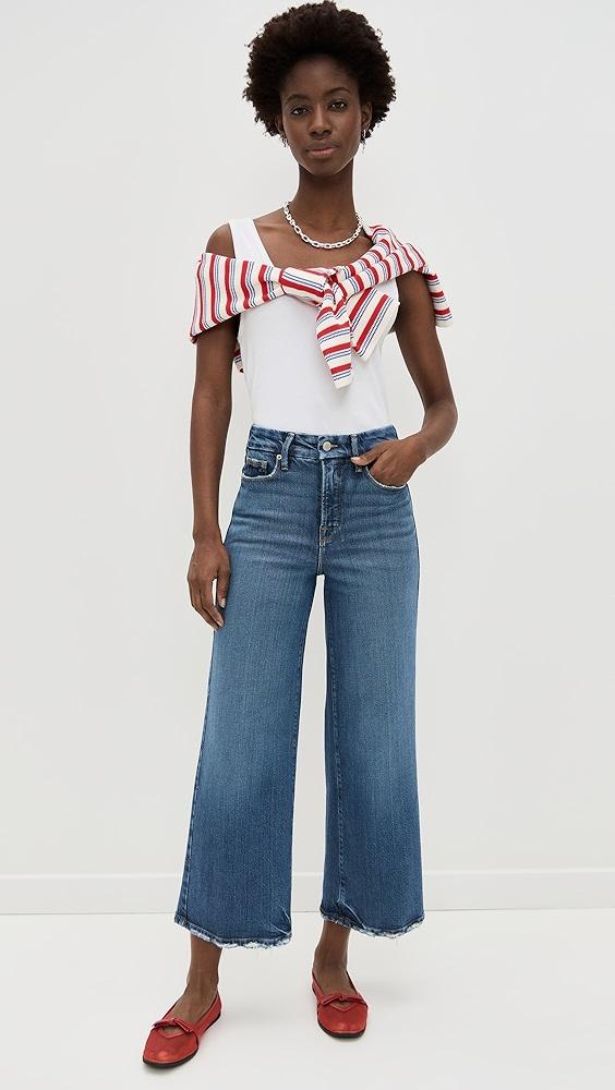 Good American Good Waist Palazzo Crop Jeans | Shopbop Product Image