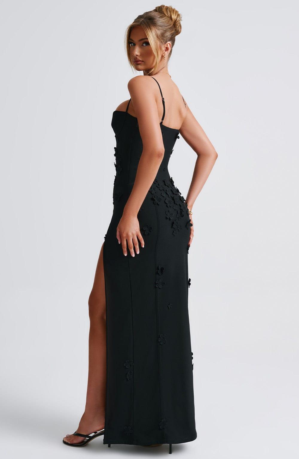 Dalary Maxi Dress - Black Lined Product Image