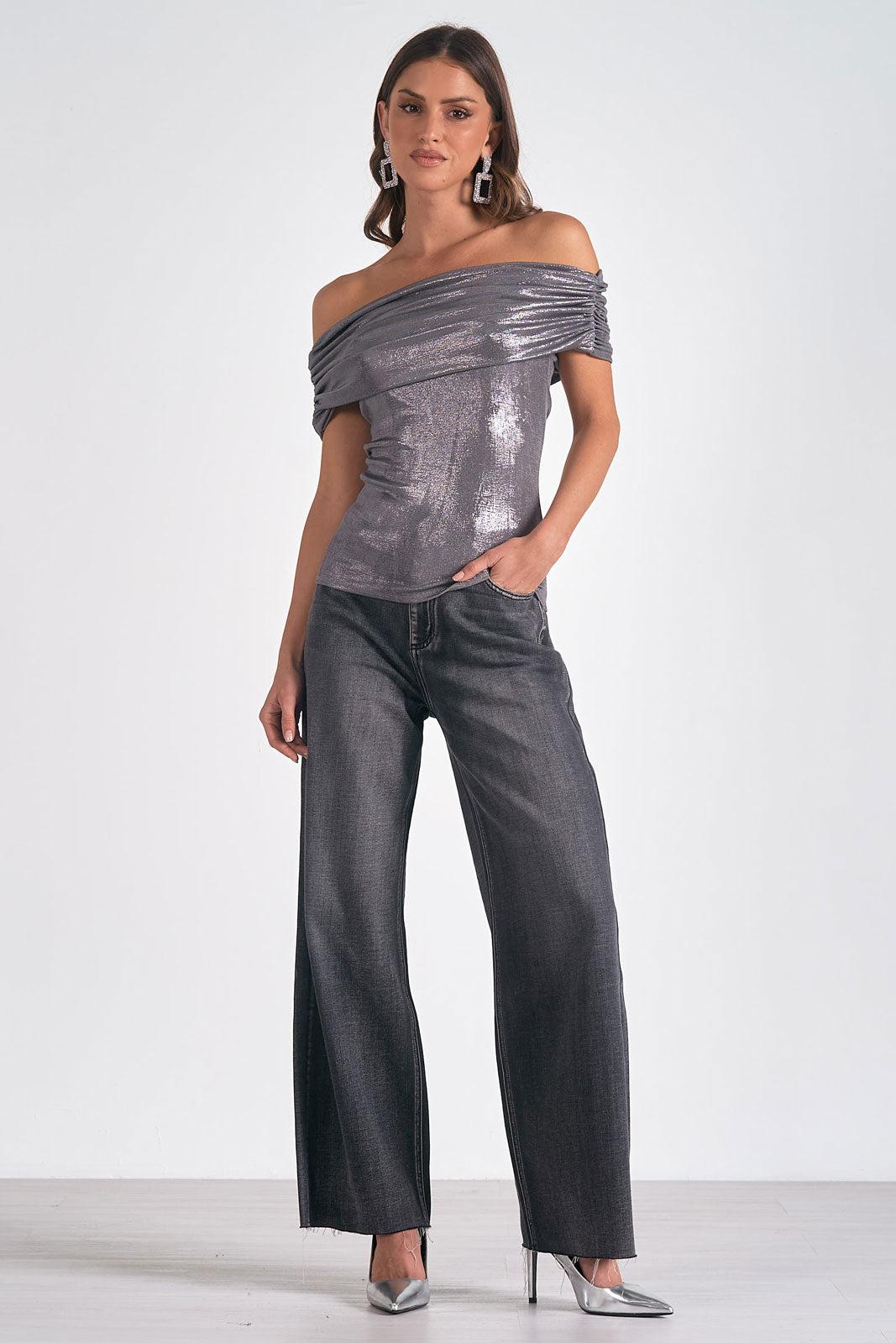 Shimmer Off Shoulder Top Product Image