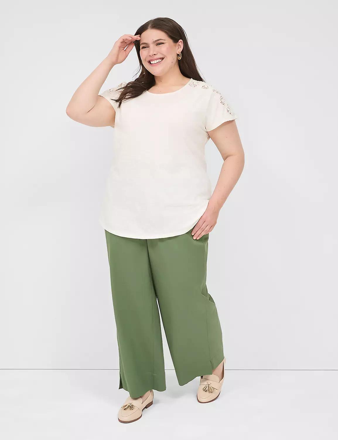 Pull-On Wide Leg Soft Pants Product Image