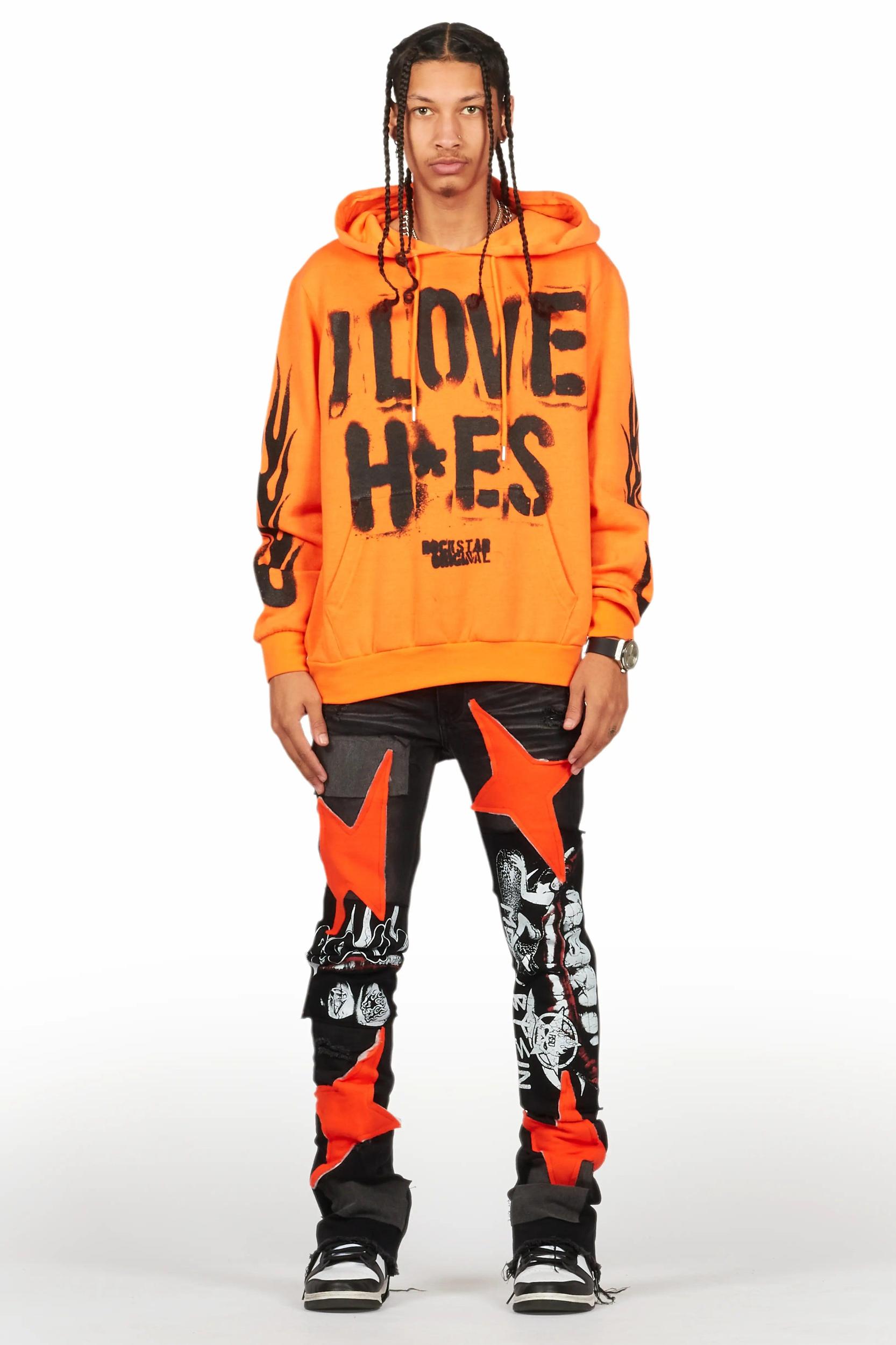 Vadim Black Patchwork Stacked Flare Jean Male Product Image