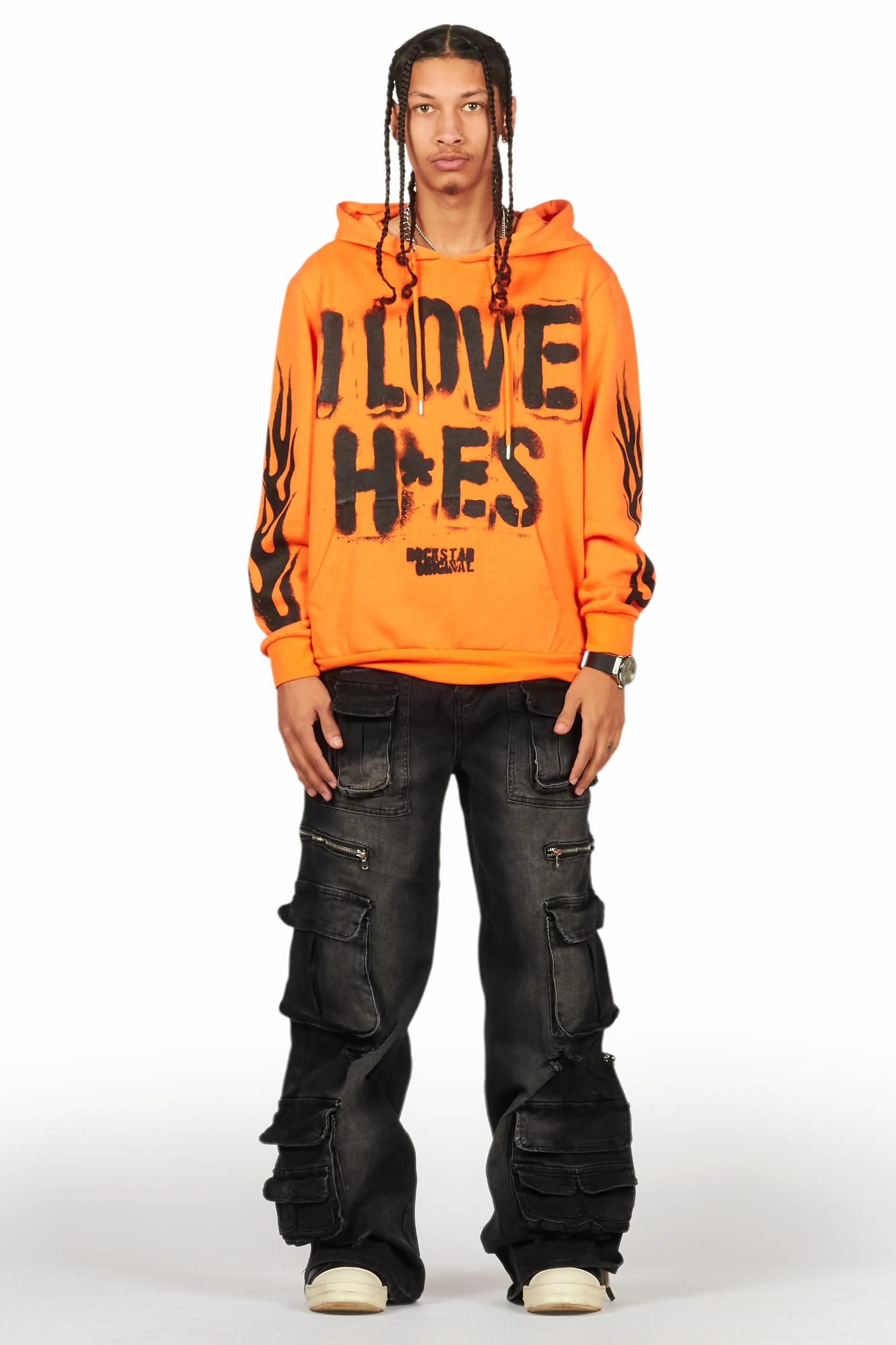 Banyan Orange Graphic Hoodie Male Product Image