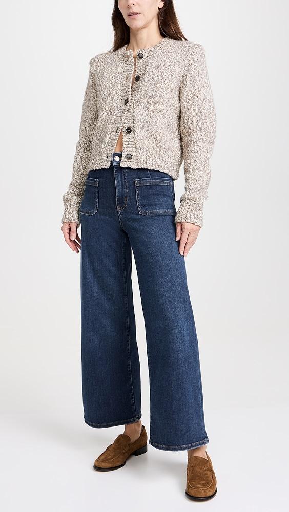 FRAME Le Pixie Slim Palazzo Bardot Pocket Jeans | Shopbop Product Image