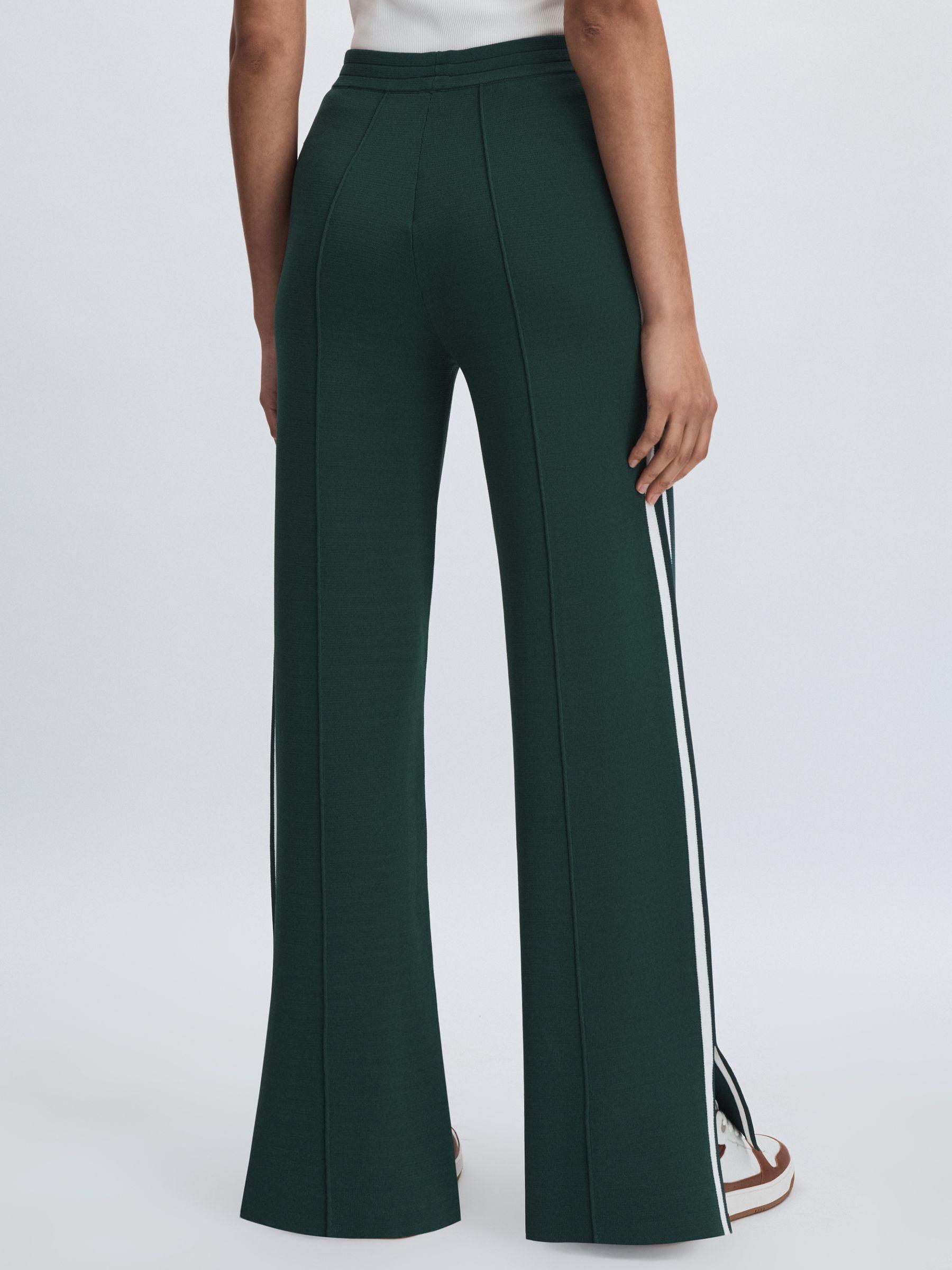 Stripe Knitted Joggers in Green Product Image