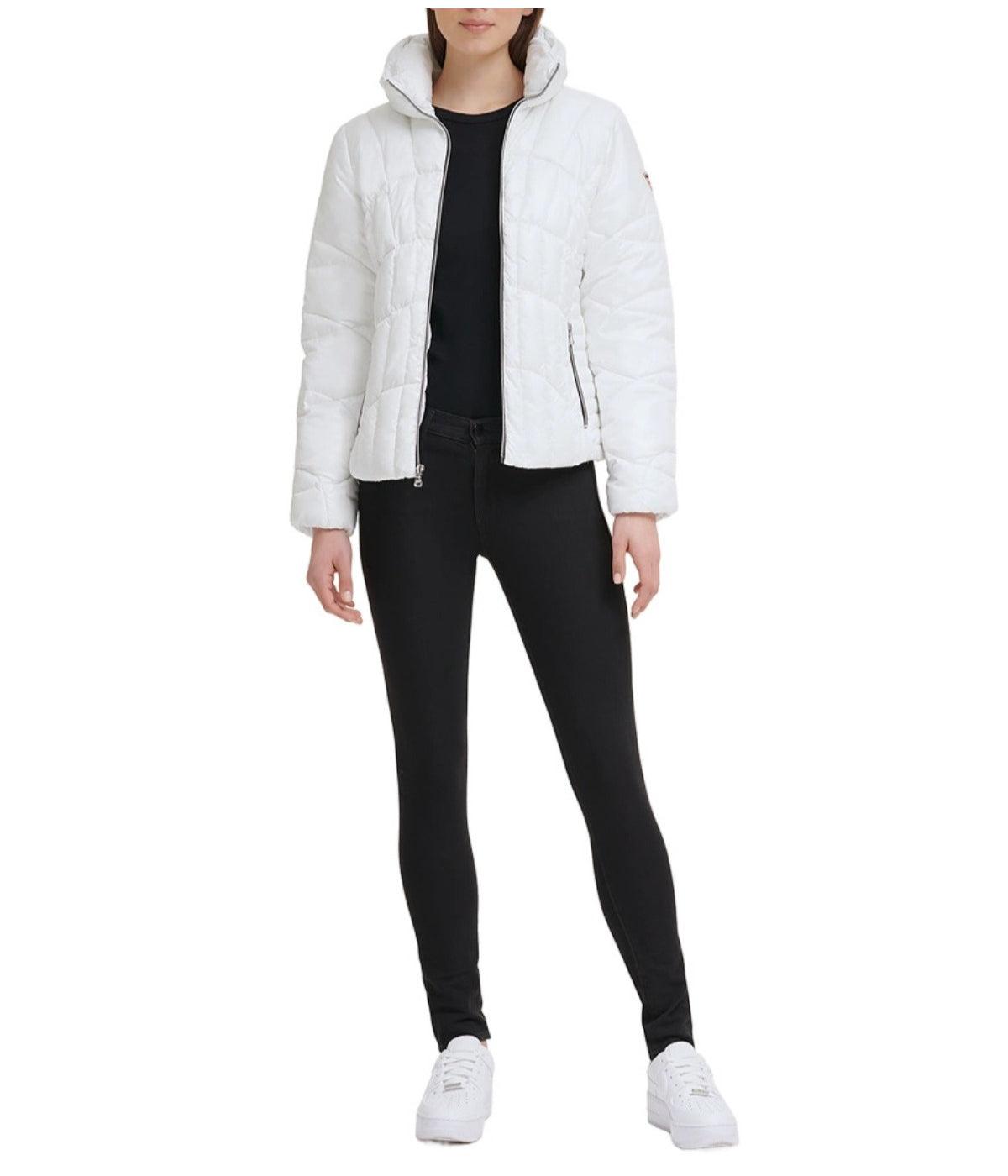 Quilted Puffer Jacket Cream Product Image