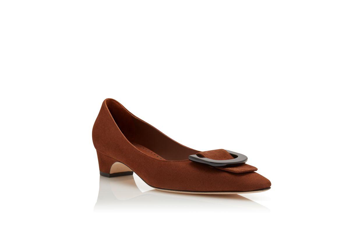 BETI Brown Suede Pointed Toe Pumps  Product Image