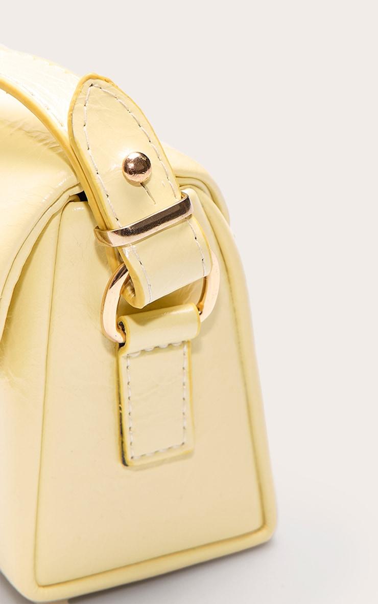 Butter Yellow Rectangle Fold Over Shoulder Bag Product Image