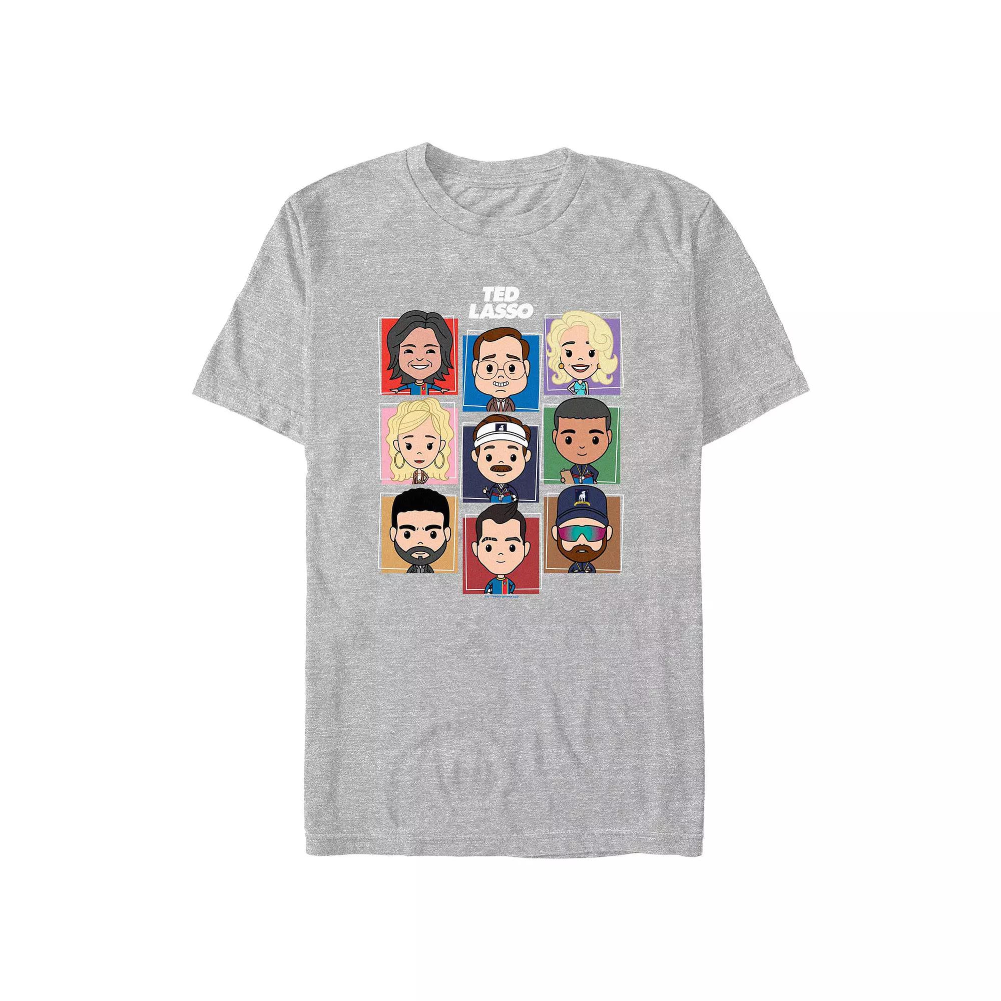 Men's Ted Lasso Cute Cartoon Characters Graphic Tee,  Product Image