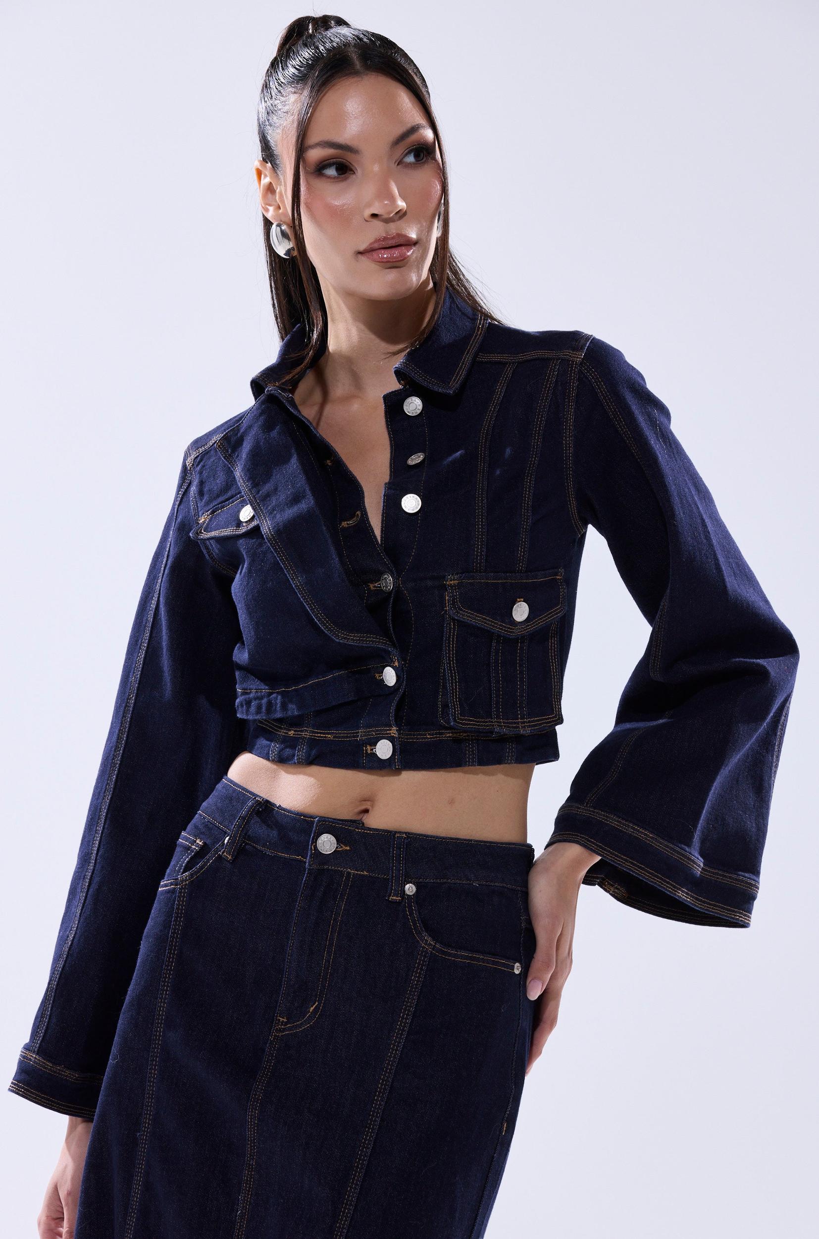 SHES GONE , DANCE ON DENIM BUTTON DOWN Product Image