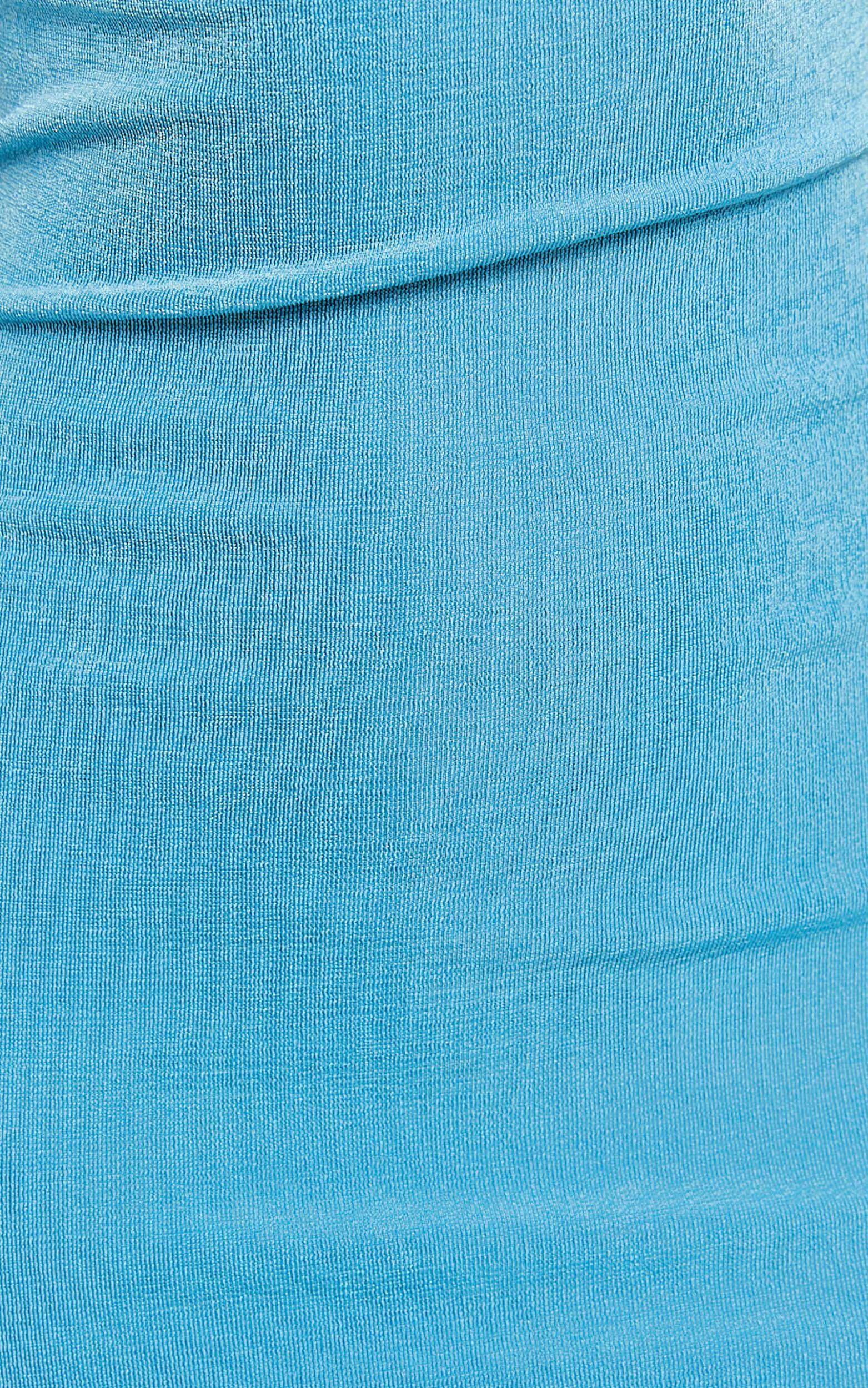 Porsha Maxi Dress - Cowl Neck Tie Back Dress in Blue Product Image