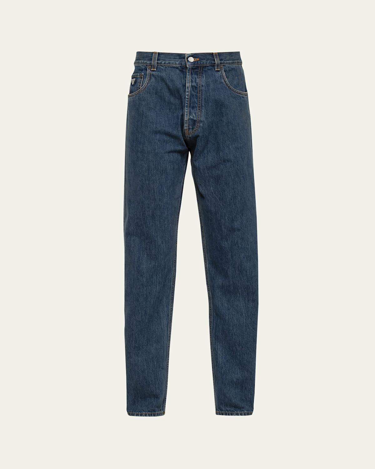 Mens Relaxed Used-Look Jeans Product Image