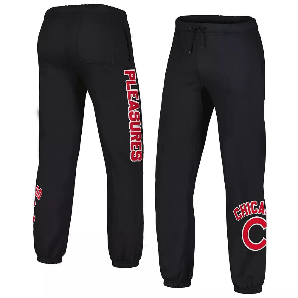 Men's PLEASURES Black Chicago Cubs Opening Day Sweatpants,  Product Image