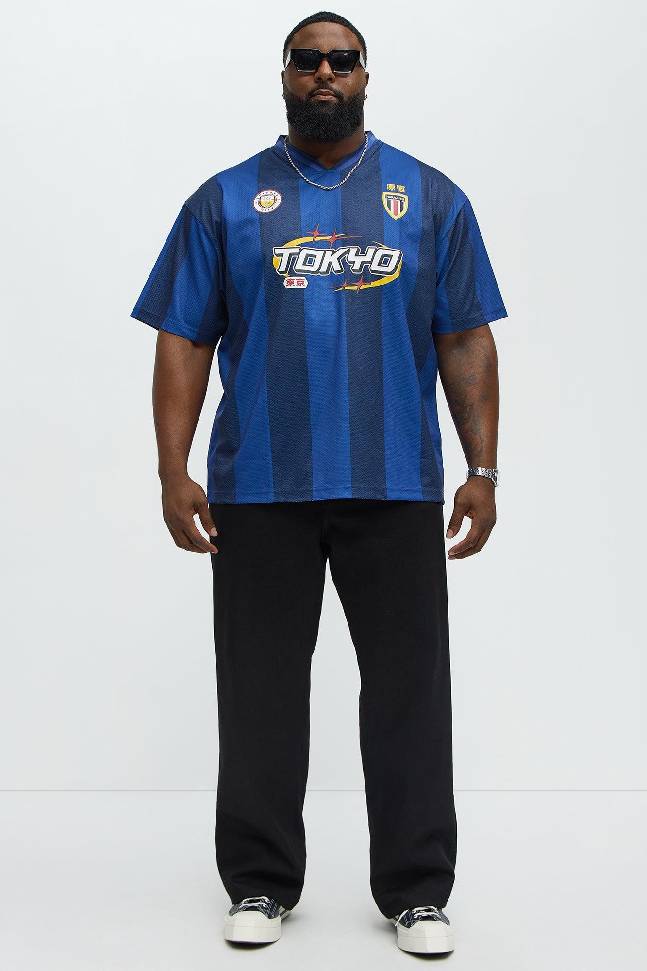 Tokyo Striped Short Sleeve Soccer Jersey - Navy/combo Product Image