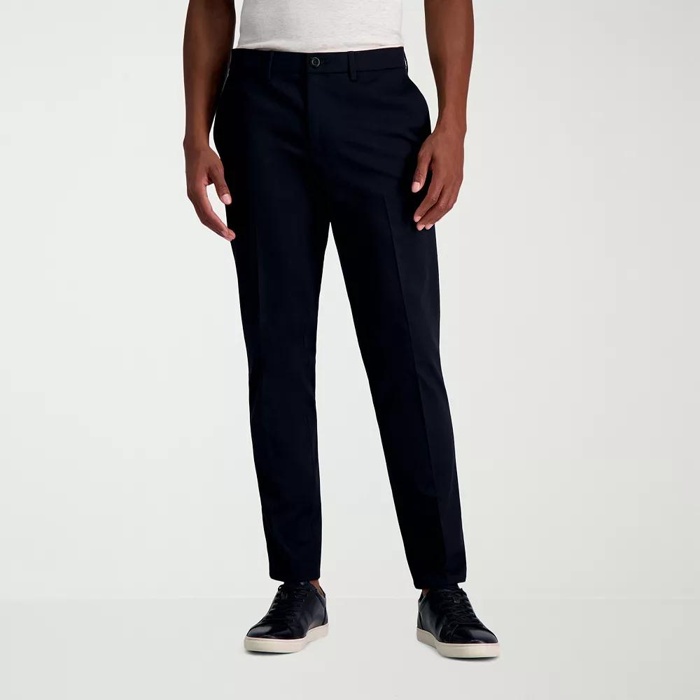 Men's Haggar® Wrinkle Free Performance Khaki Slim Fit Flat Front Pants,  Product Image