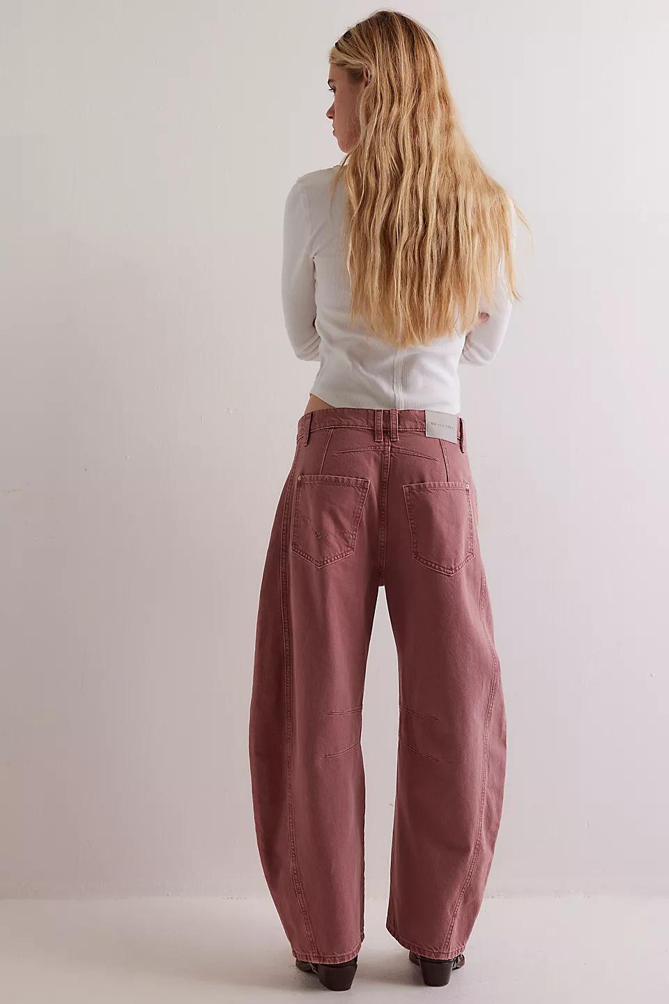 Free People We the Free Good Luck Mid-Rise Barrel Jeans Product Image