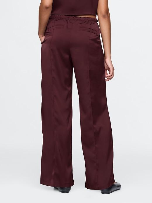 Mid Rise Recycled Satin Seamed Pants Product Image