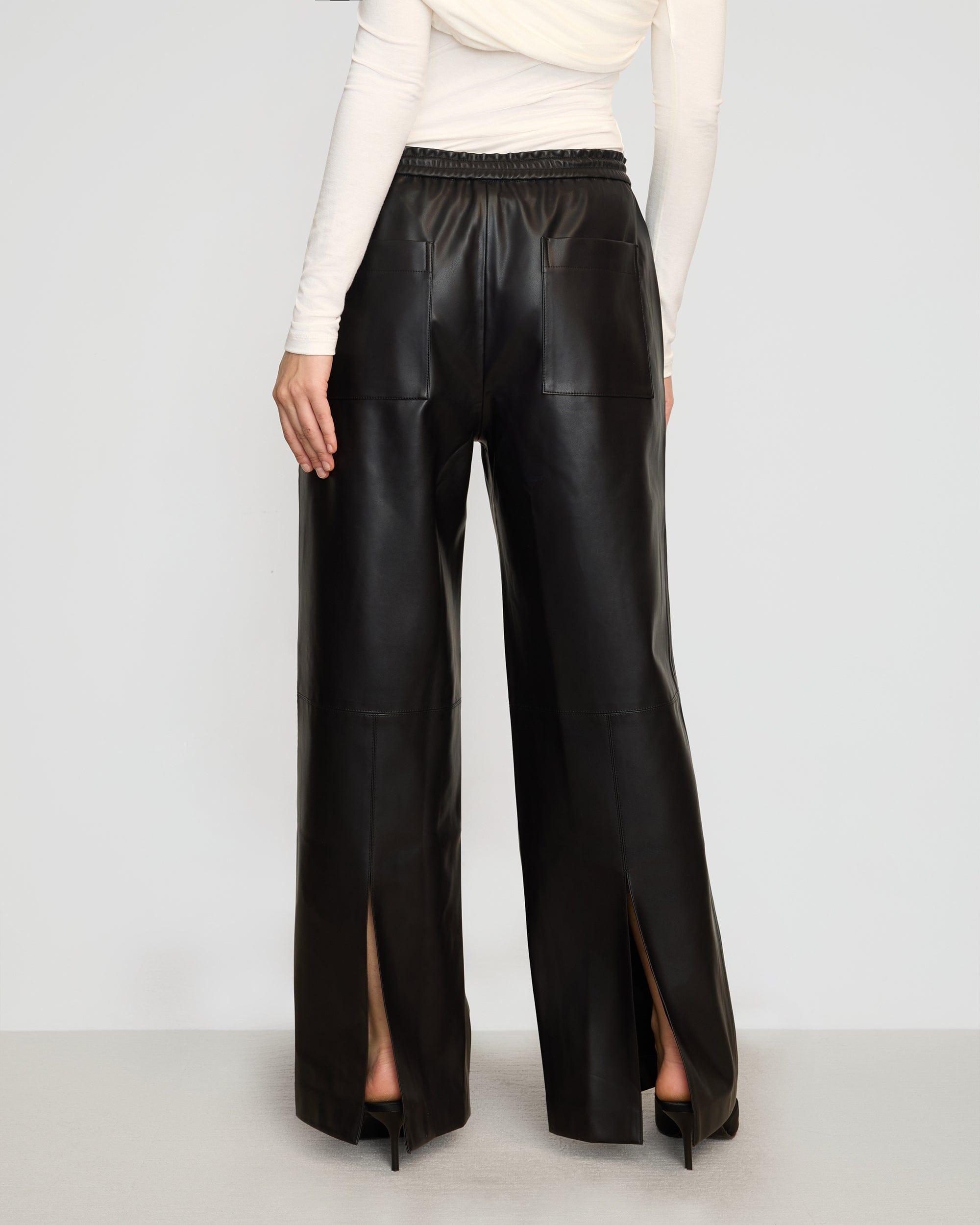 Lianne Drawstring Vegan Leather Pant Product Image