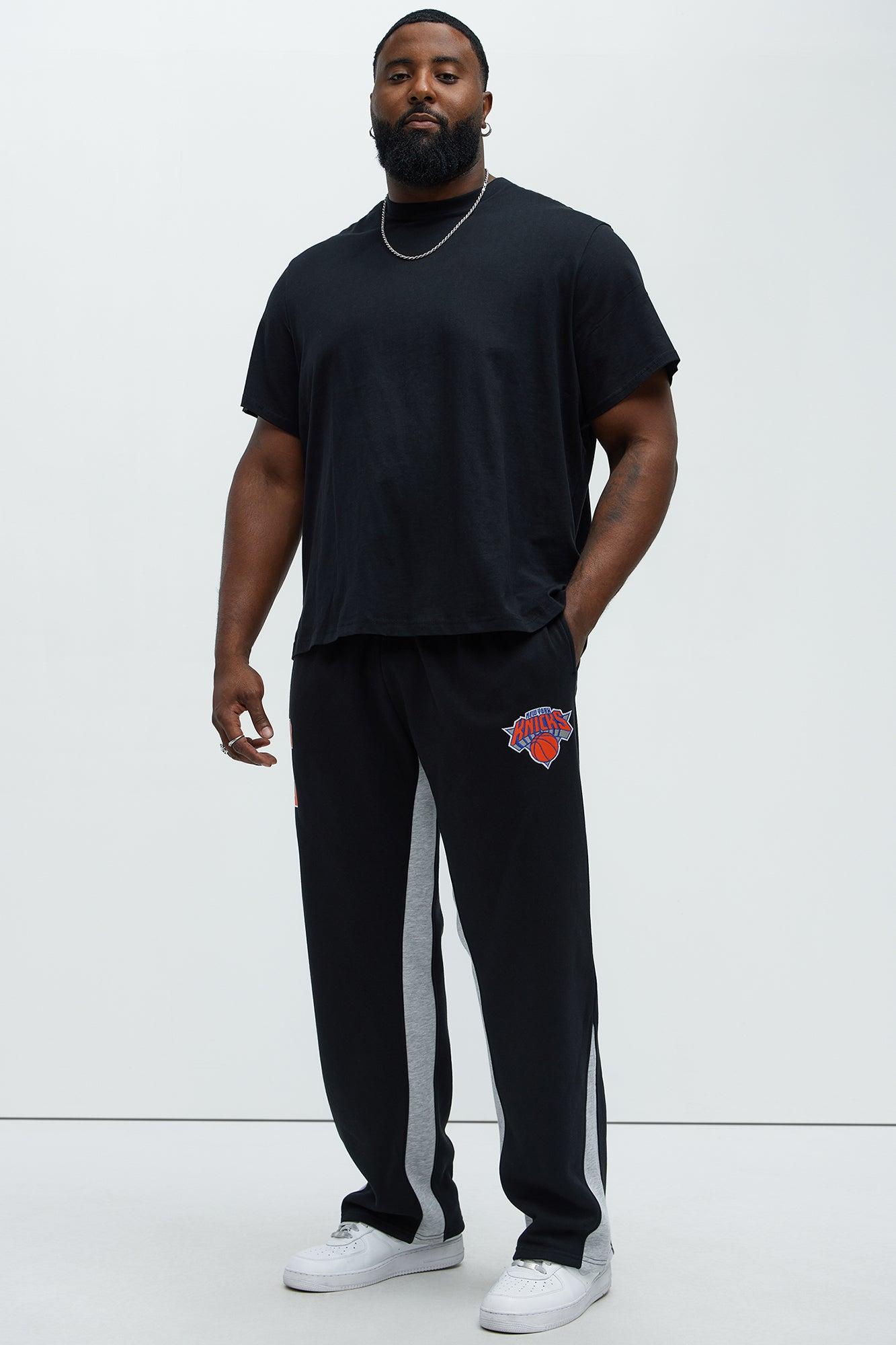 Knicks Backboard Skinny Flare Sweatpants - Blue/Black Male Product Image