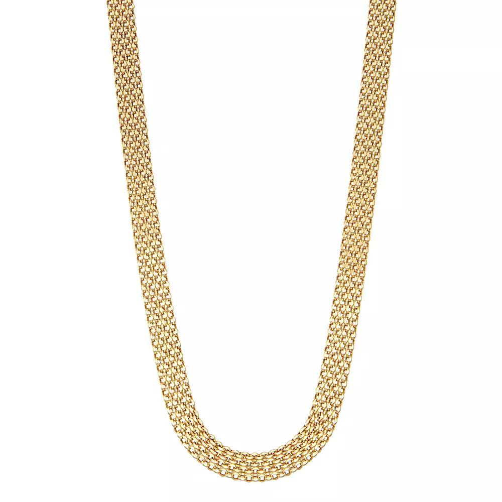 Jordan Blue 14k Gold Bismark Chain Necklace, Women's, Size: 18", Yellow Product Image