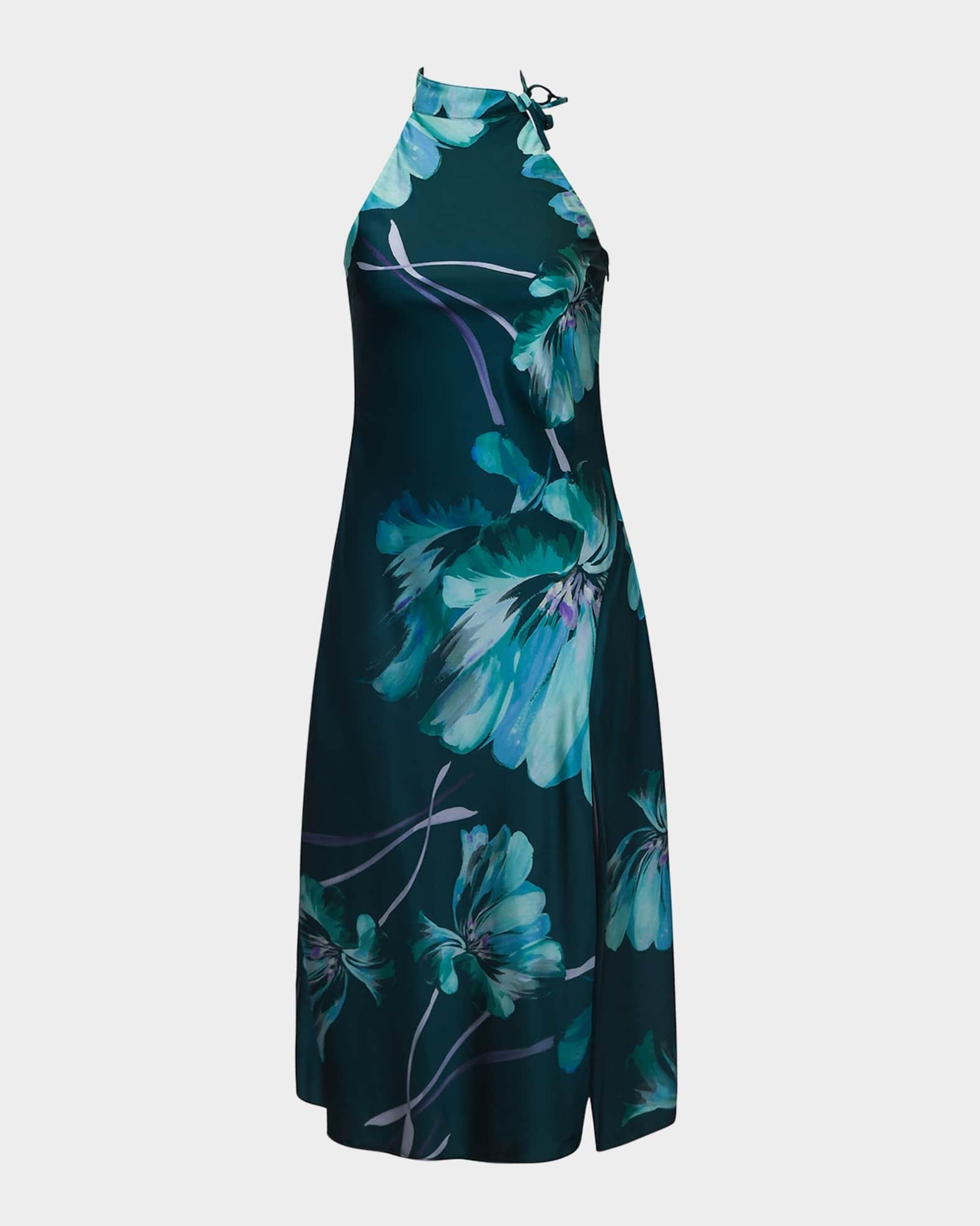 Mari Sleeveless Halter Midi Dress Product Image