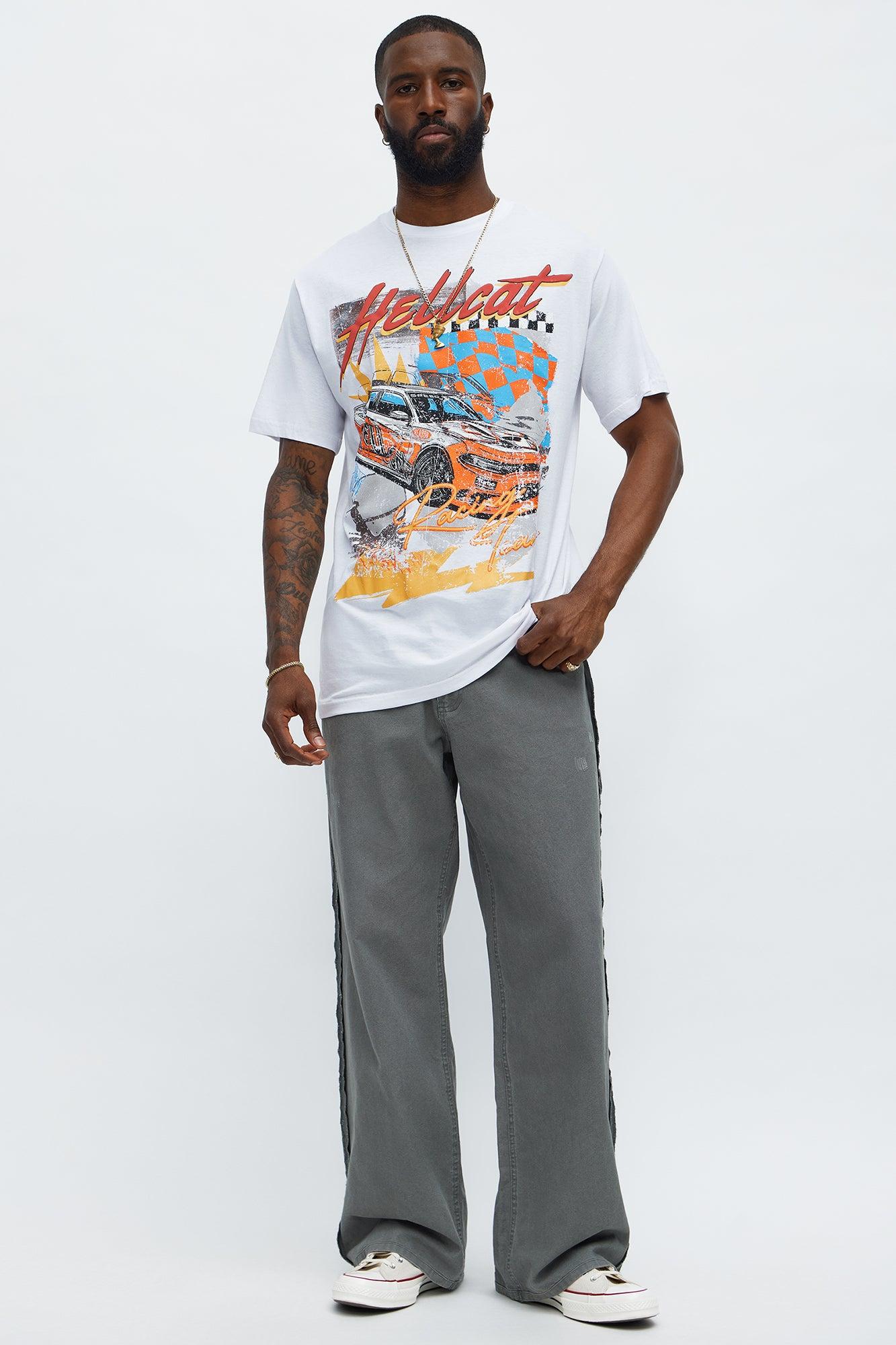 Dodge Hellcat Racing Short Sleeve Tee - White Male Product Image