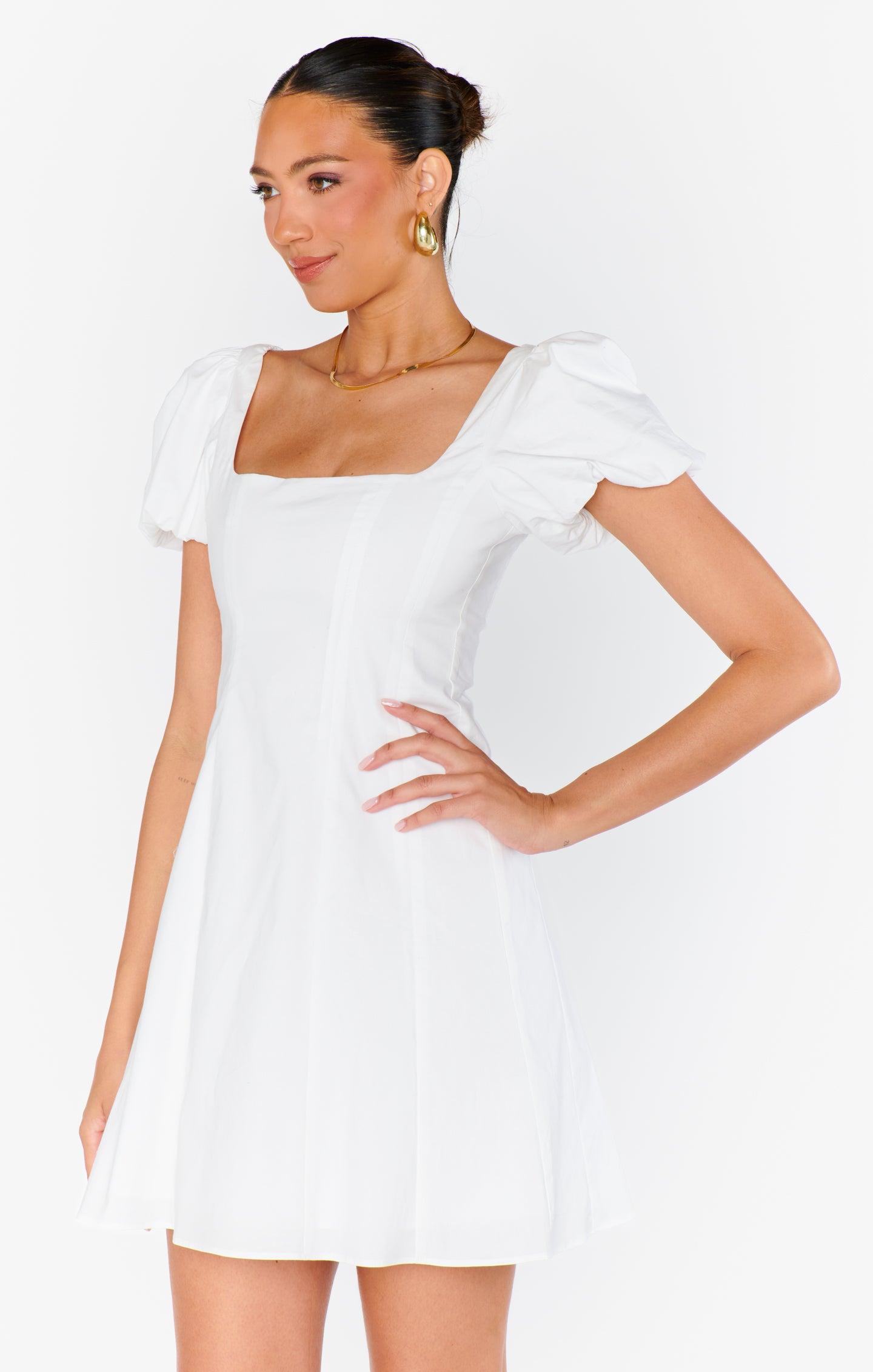 Mia Dress ~ White Poplin Product Image