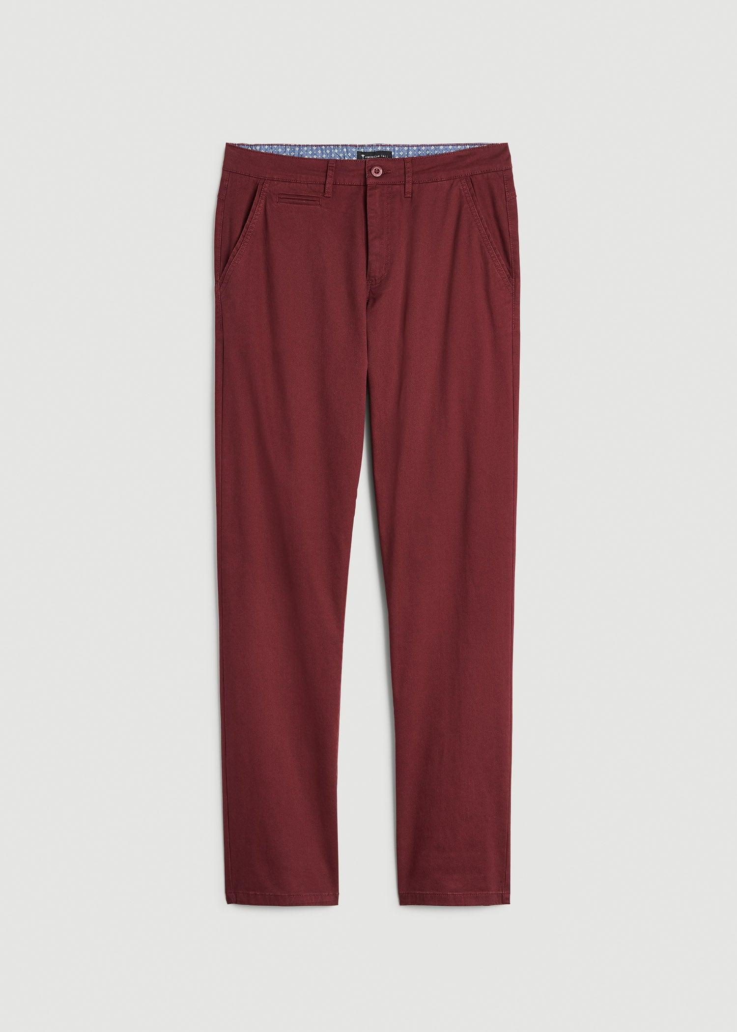 J1 STRAIGHT Leg Chinos for Tall Men in Red Ochre Male Product Image