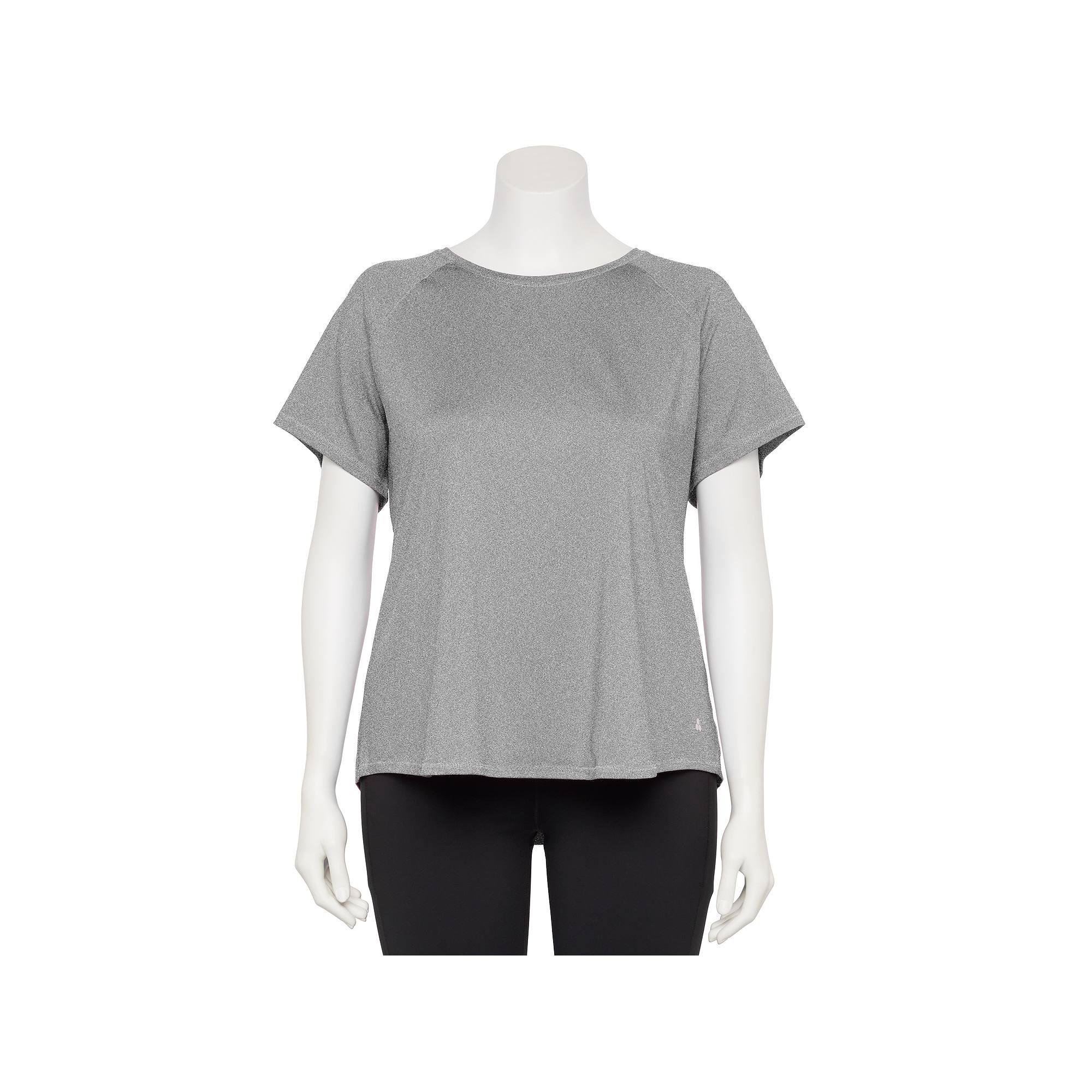 Plus Size Tek Gear Adaptive Dry Tek Tee, Women's, Size: 4XL, Gray Product Image