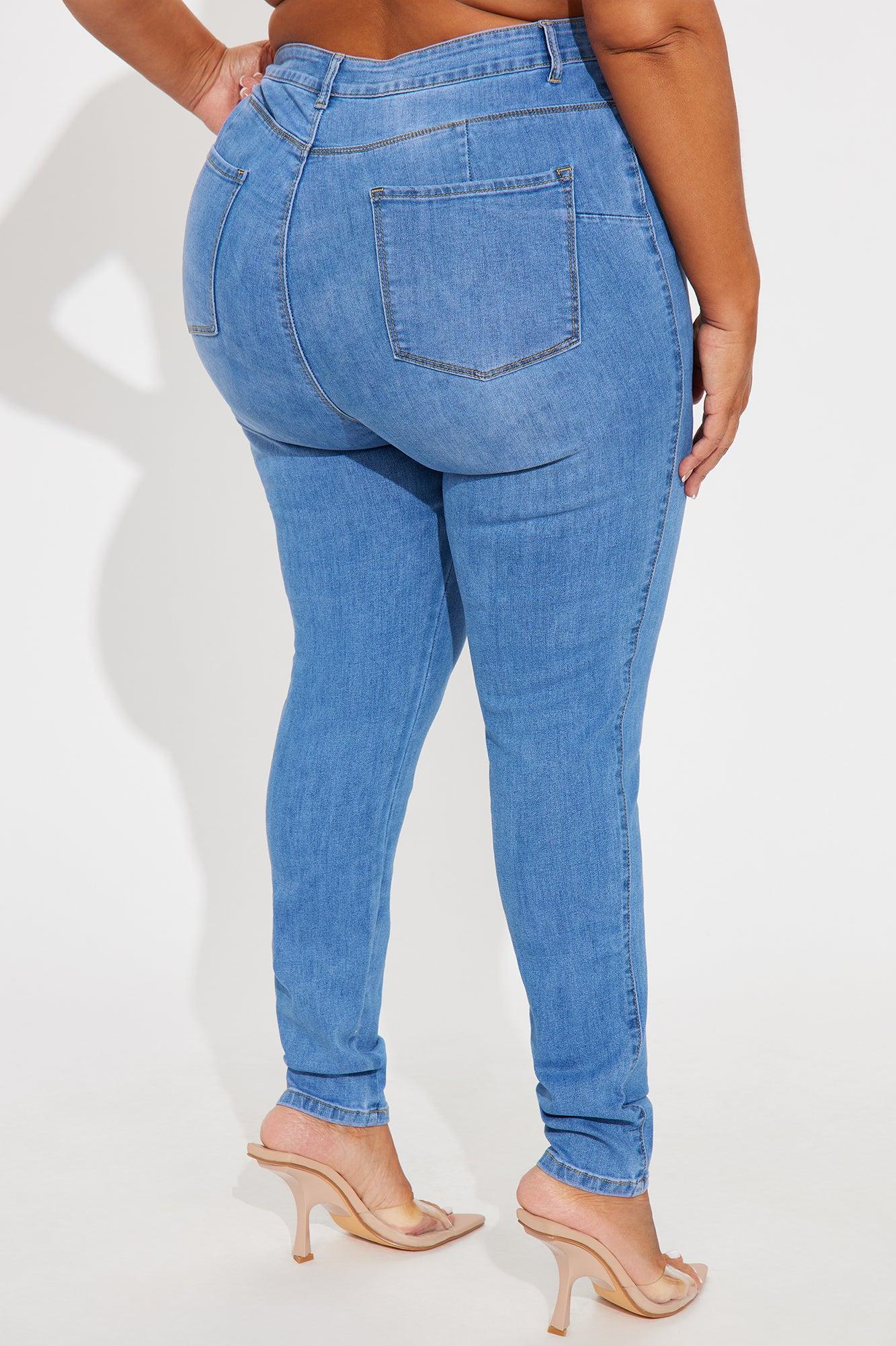 Classic Belle High Rise Booty Lifter Skinny Jeans - Medium Blue Wash Product Image