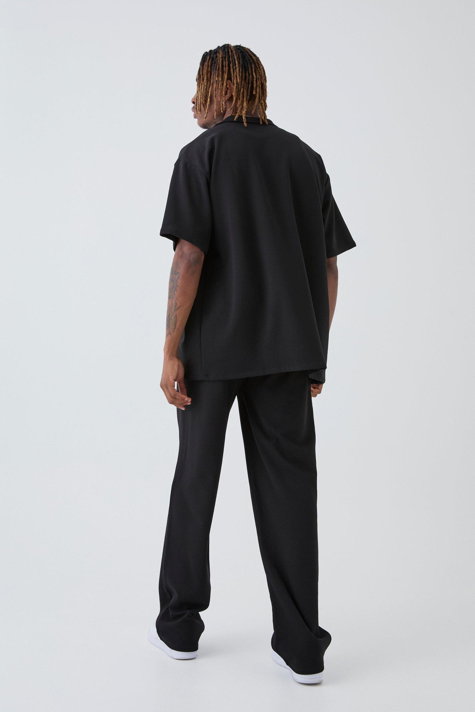 Tall Scuba Twill Oversized Shirt & Pants Set | boohooMAN USA Product Image