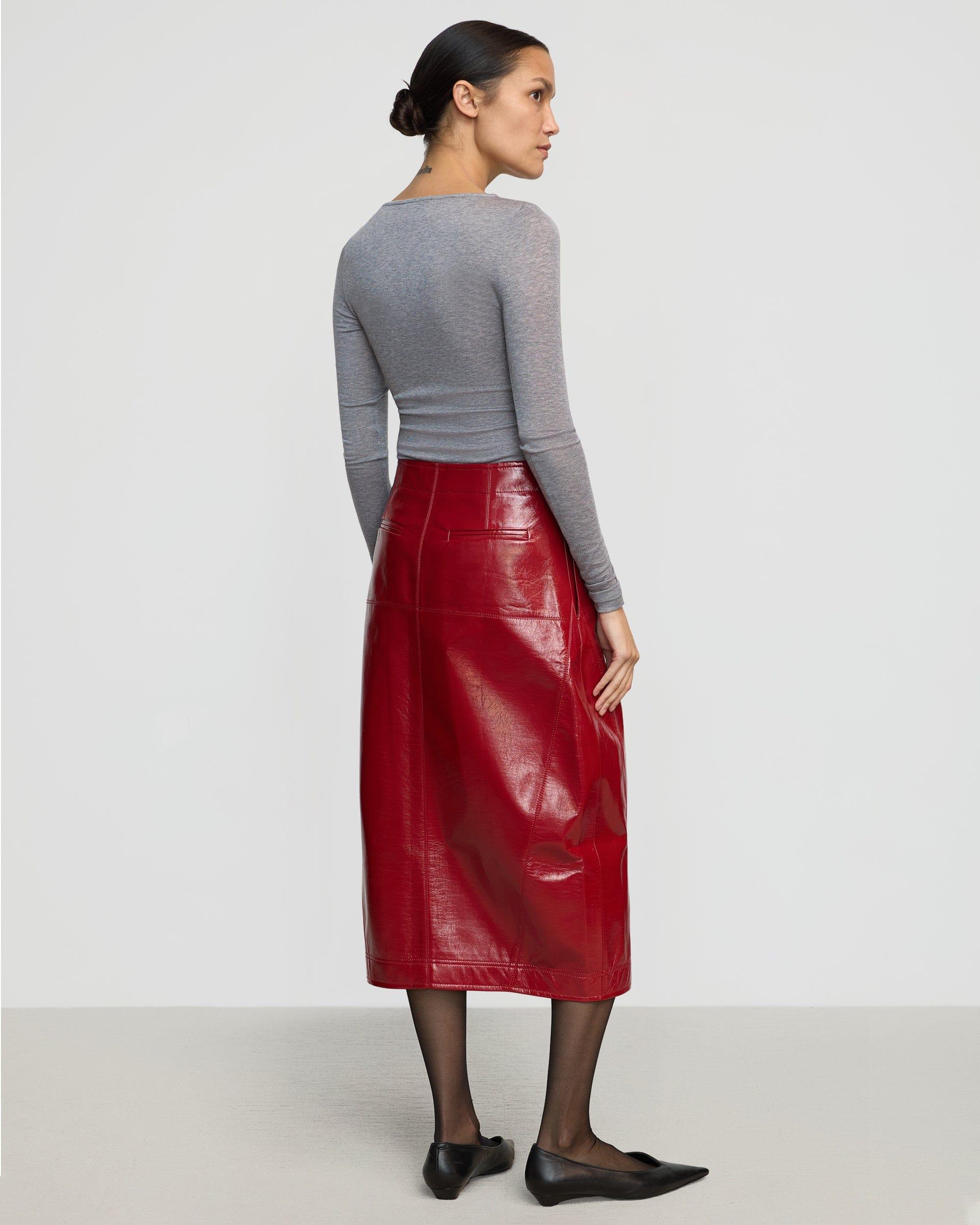 Pepper Vegan Patent Leather Skirt Product Image