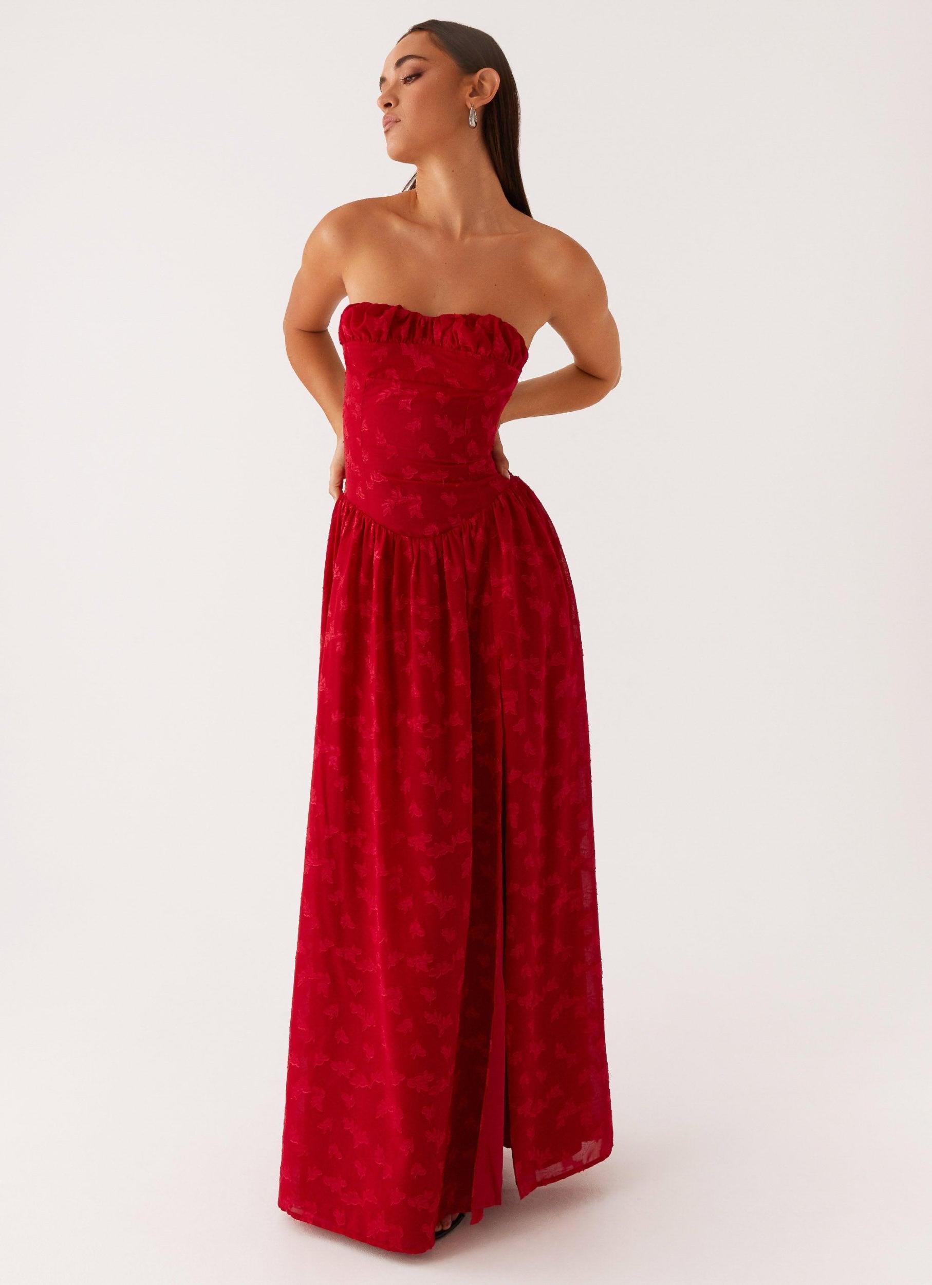 Adira Maxi Dress - Red Product Image
