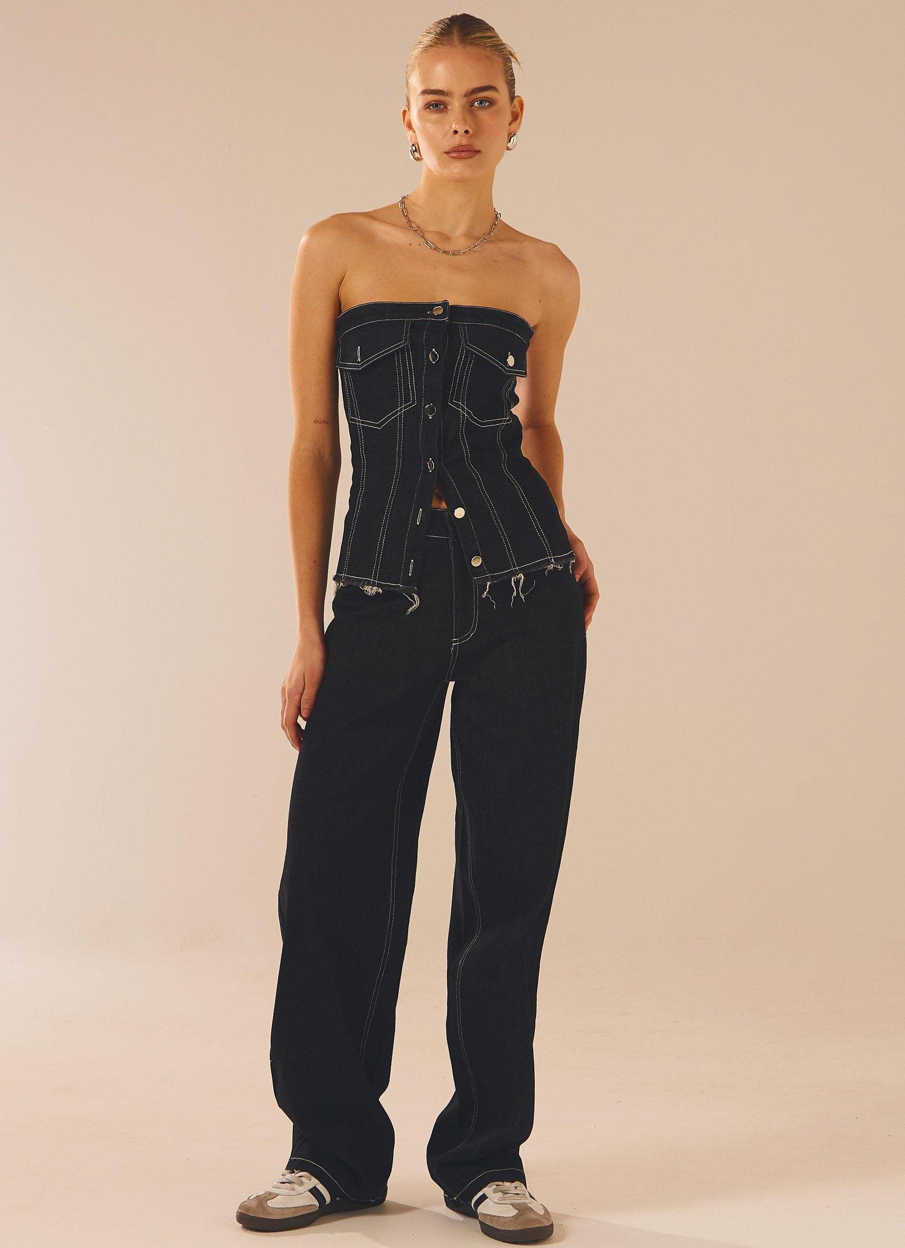 New York Nights Bustier Top - Indigo Product Image