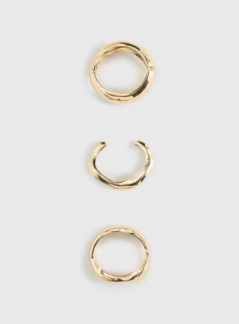 Hot Gossip Cuff Set Gold Product Image