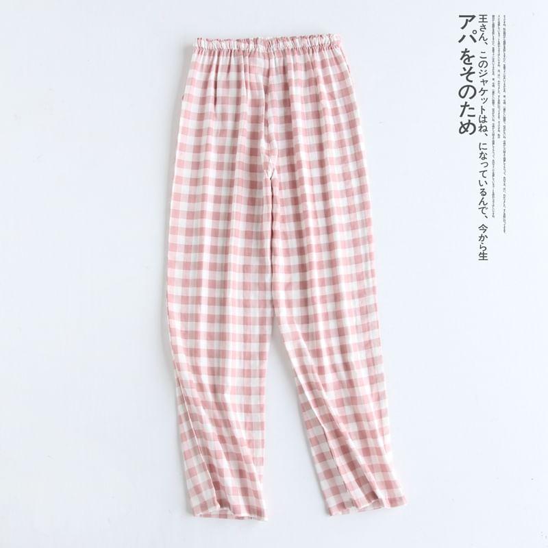 Couple Matching Plaid Pajama Pants (Various Designs) Product Image