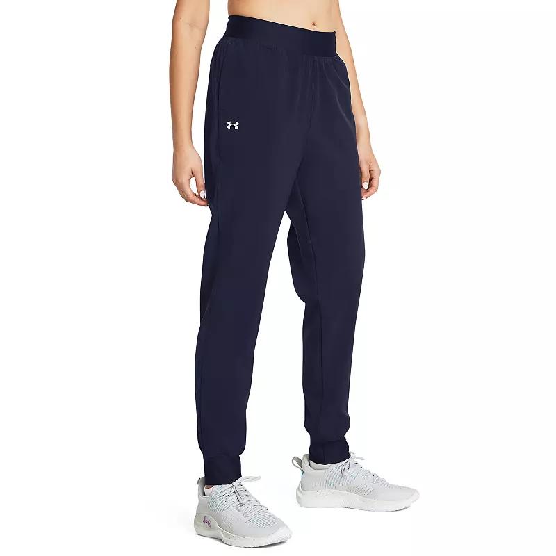 Women's Under Armour Rival Woven Pants, Size: XS Tall, Black Navy Product Image