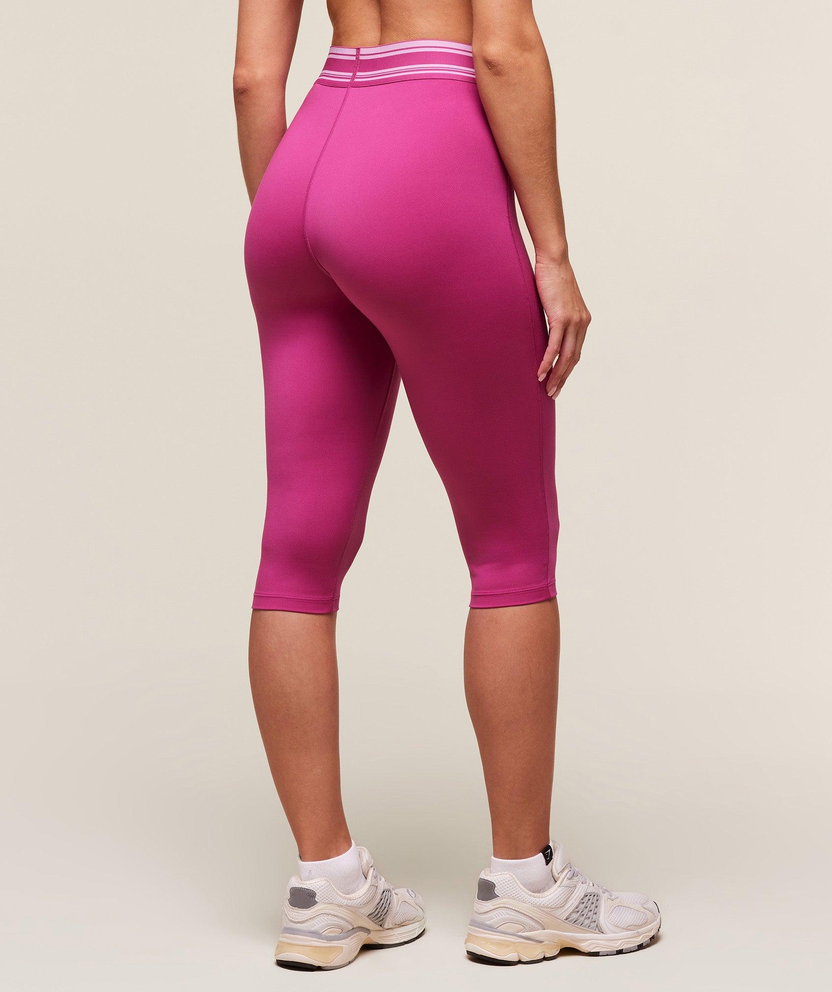 Gymshark Retro Capri Leggings - Winning Pink Female Product Image