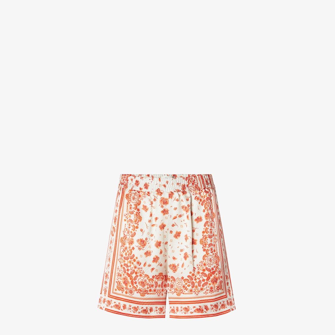 ShortsSilk shorts with Coral Bandana print Product Image