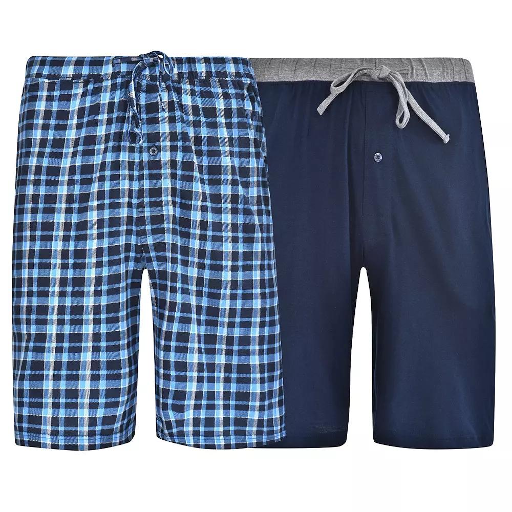Big & Tall Hanes® 2-pack Knit Pajama Shorts, Men's,  Product Image