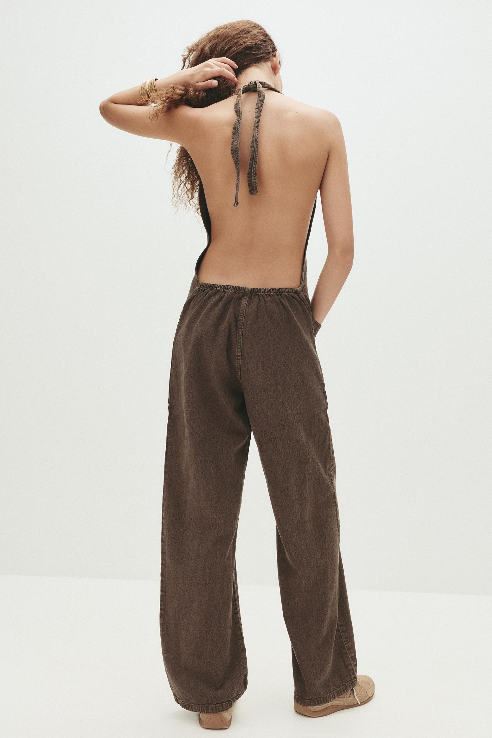 Long super baggy dungarees Product Image