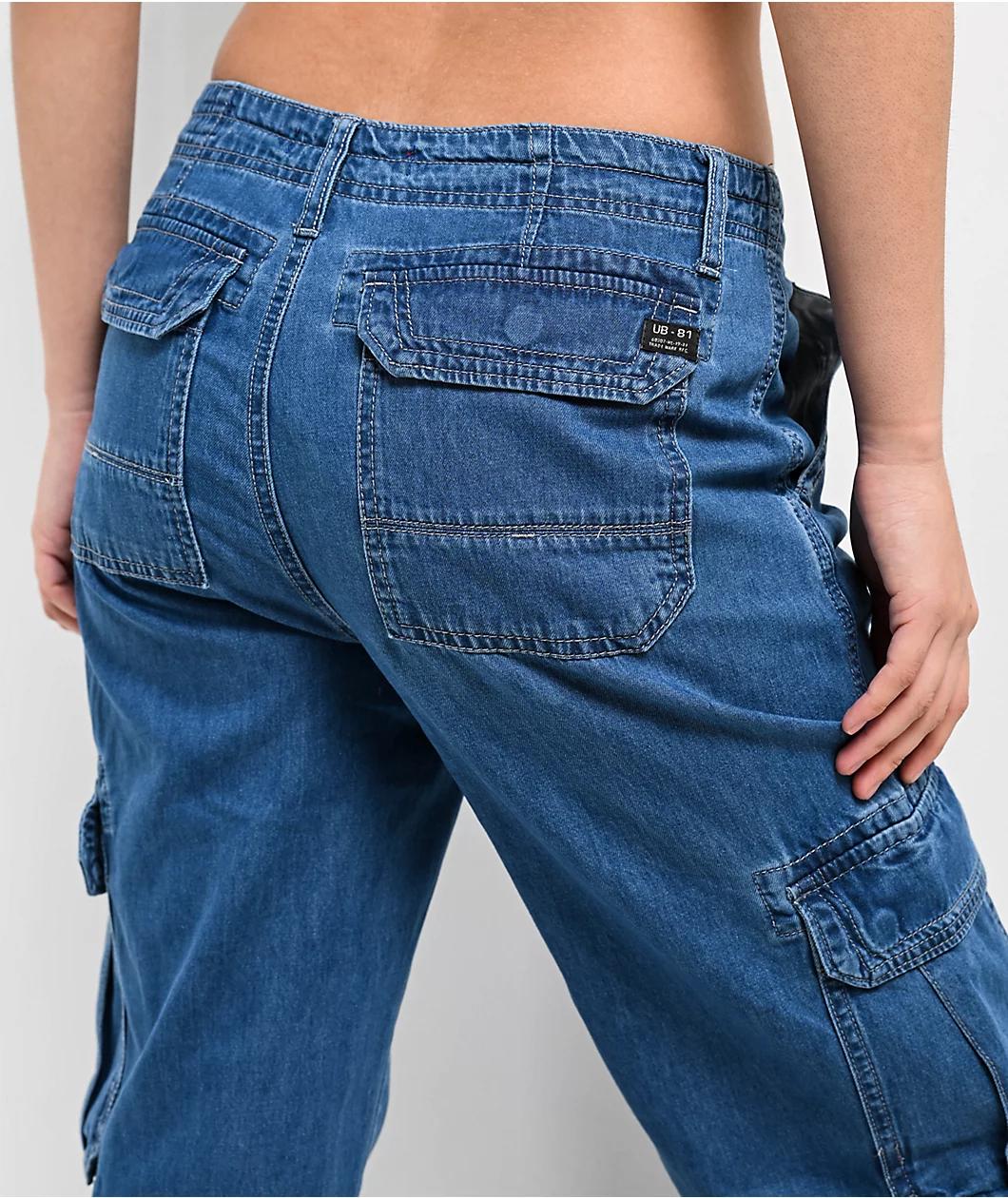 Unionbay Jayde Rigid Denim Cargo Jeans Product Image