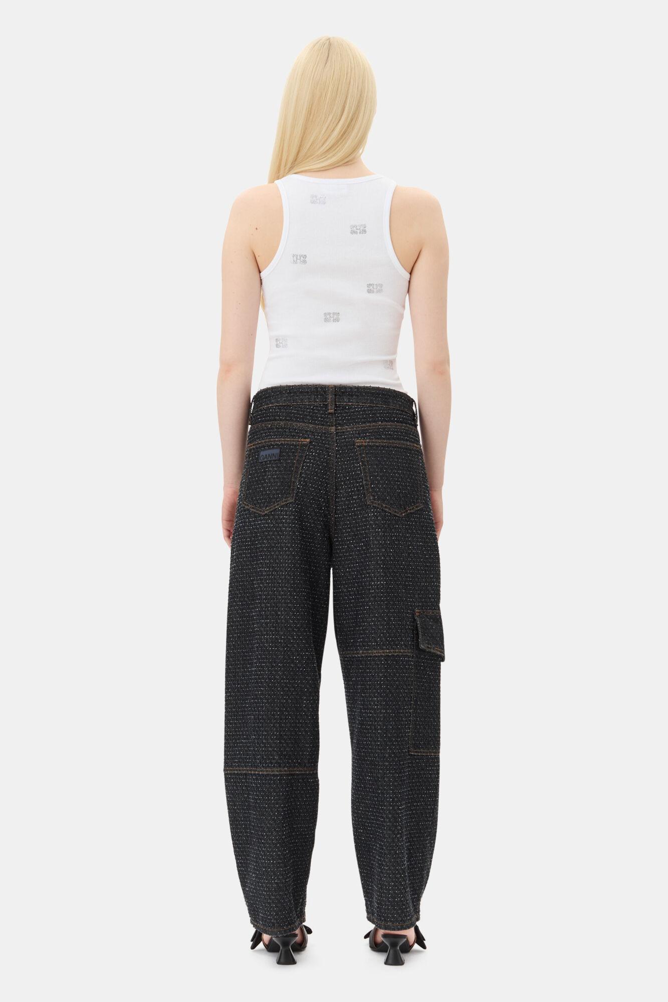 White Rhinestone Butterfly Tank Top Product Image