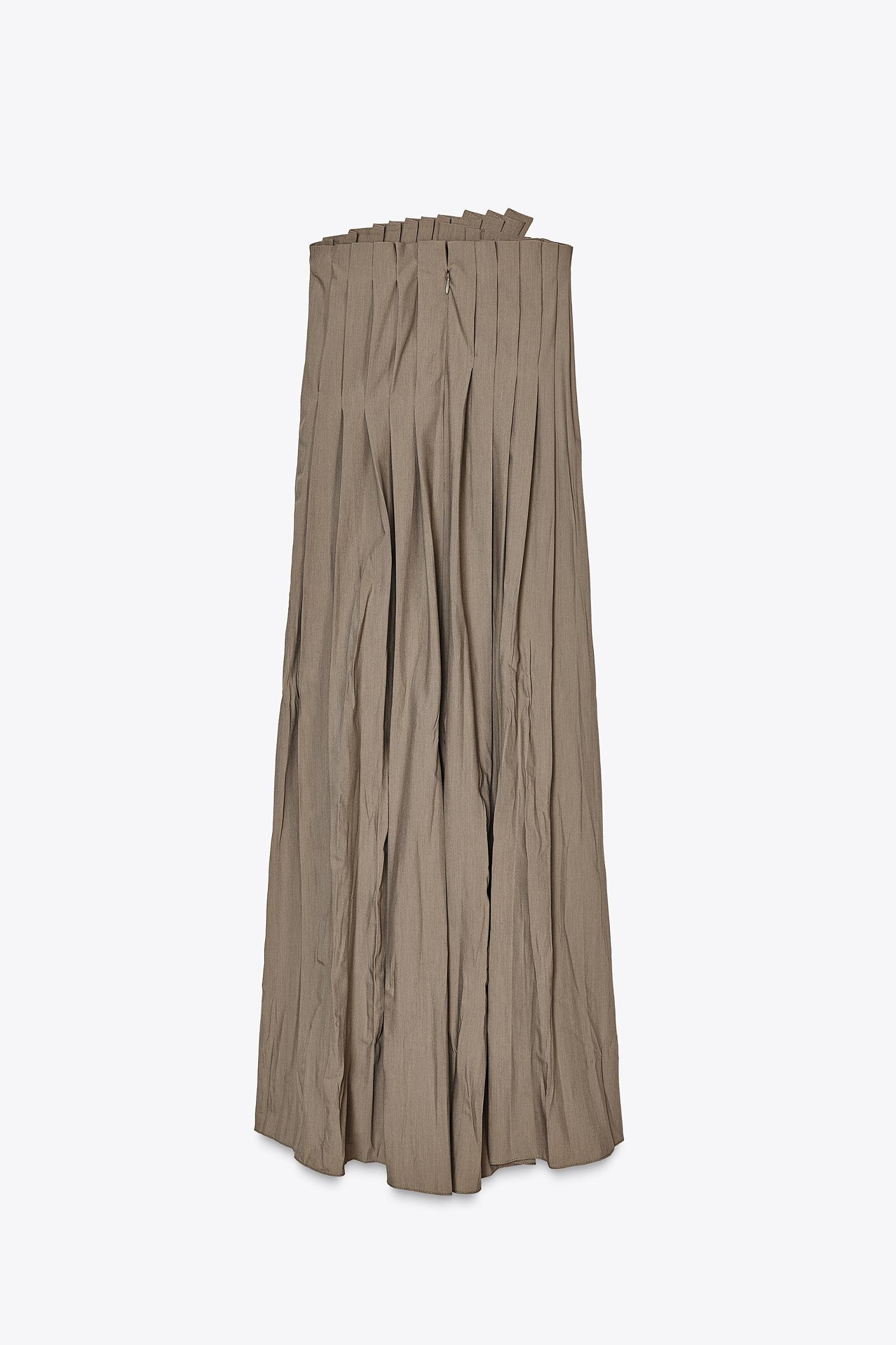 PLEATED WRINKLED DRESS ZW COLLECTION Product Image