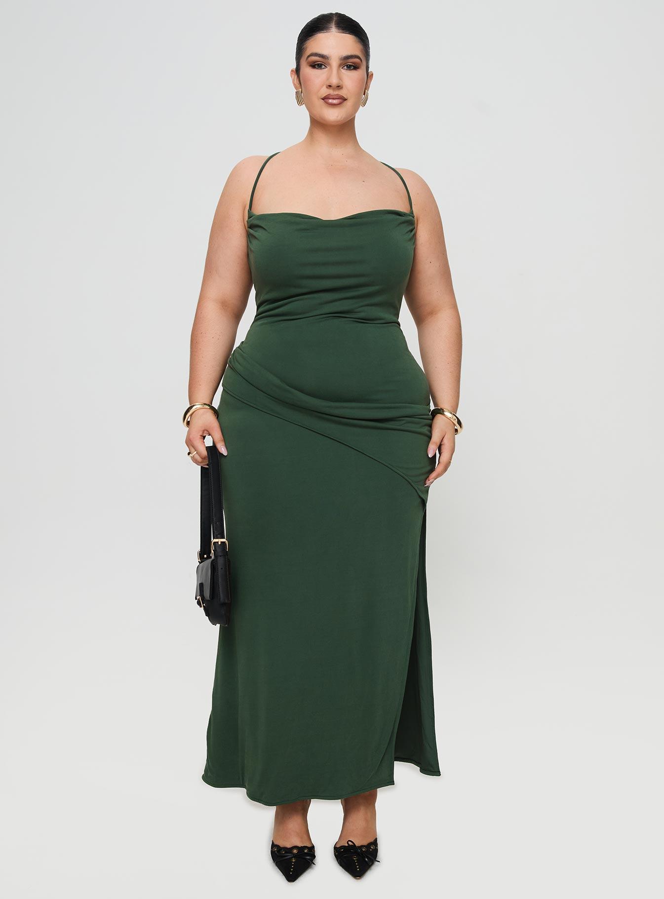 Marchesi Maxi Dress Green Curve Product Image