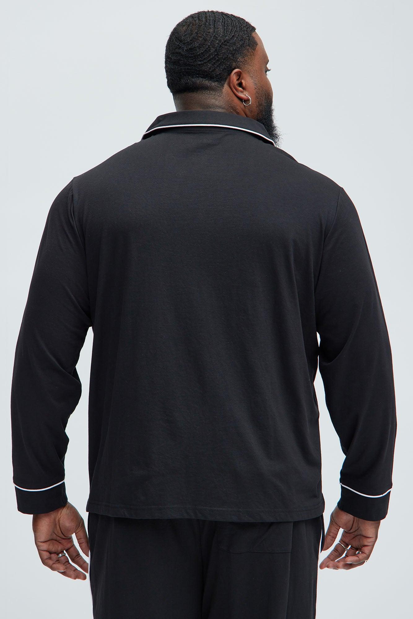 Modern Relaxed Pajama Long Sleeve - Black Product Image
