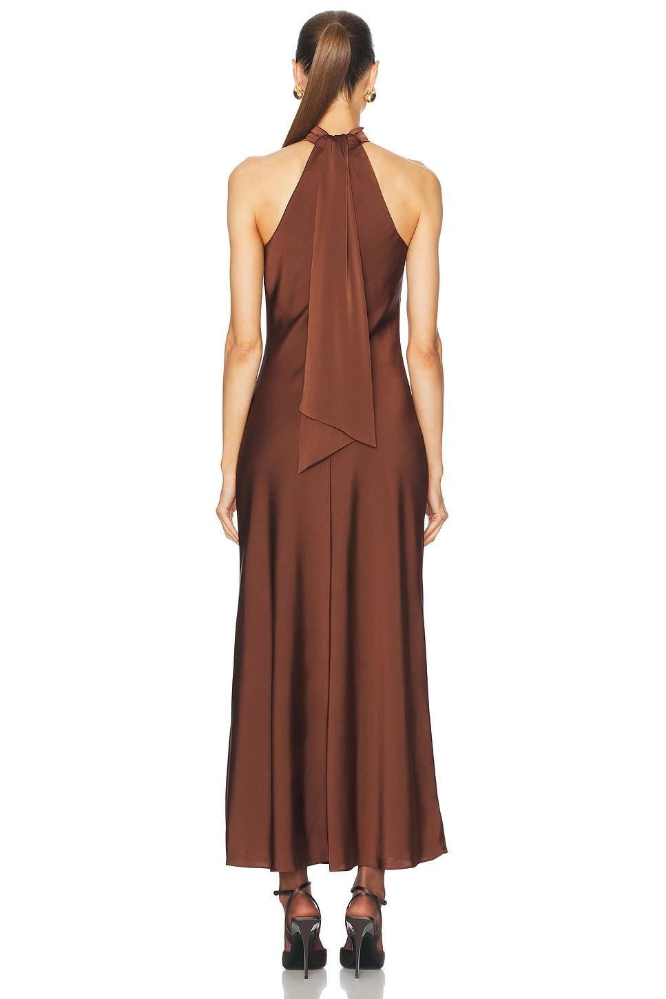 Trina Sleeveless Midi Dress With Foldover Neck Product Image