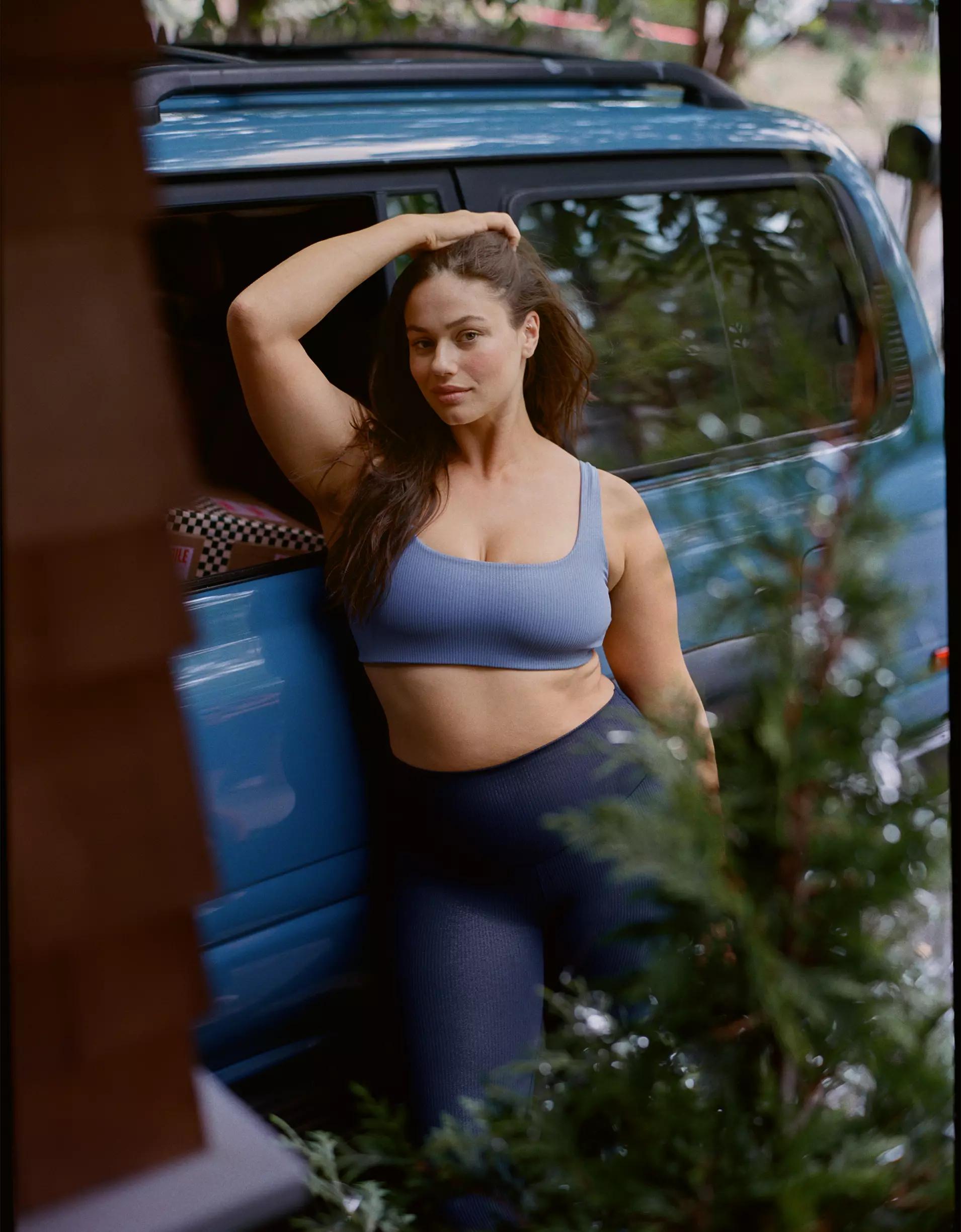 OFFLINE By Aerie Real Me XTRA Rib Foil Classic Sports Bra Women's Product Image